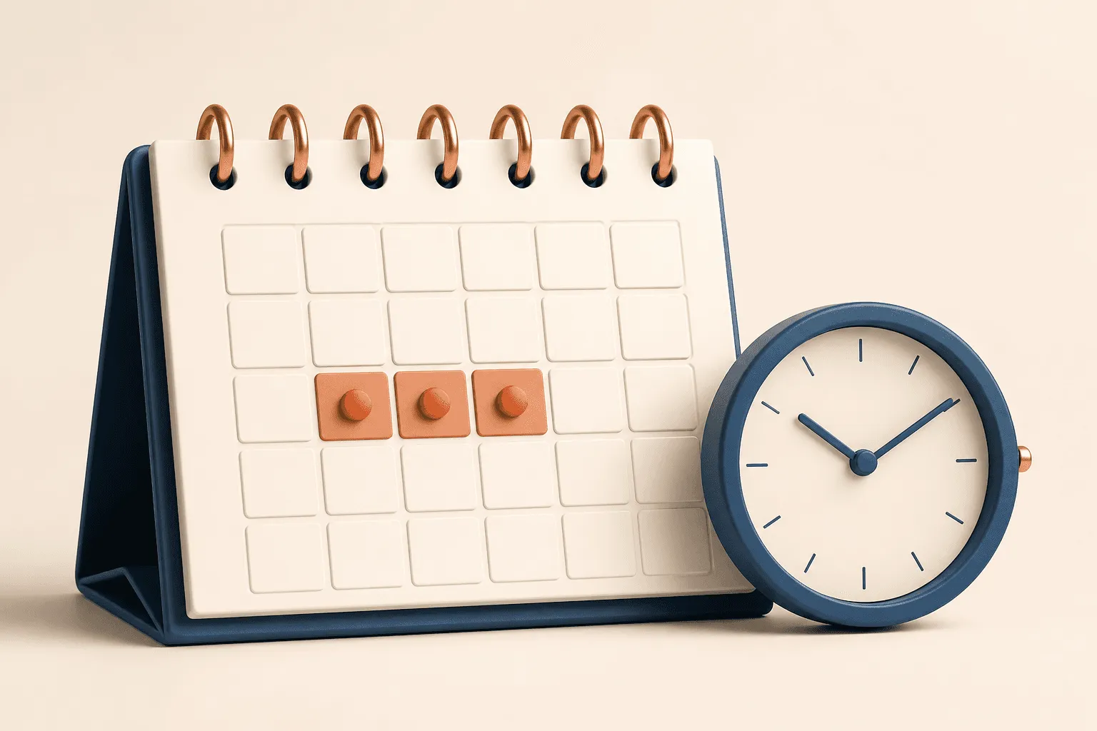 calendar and clock