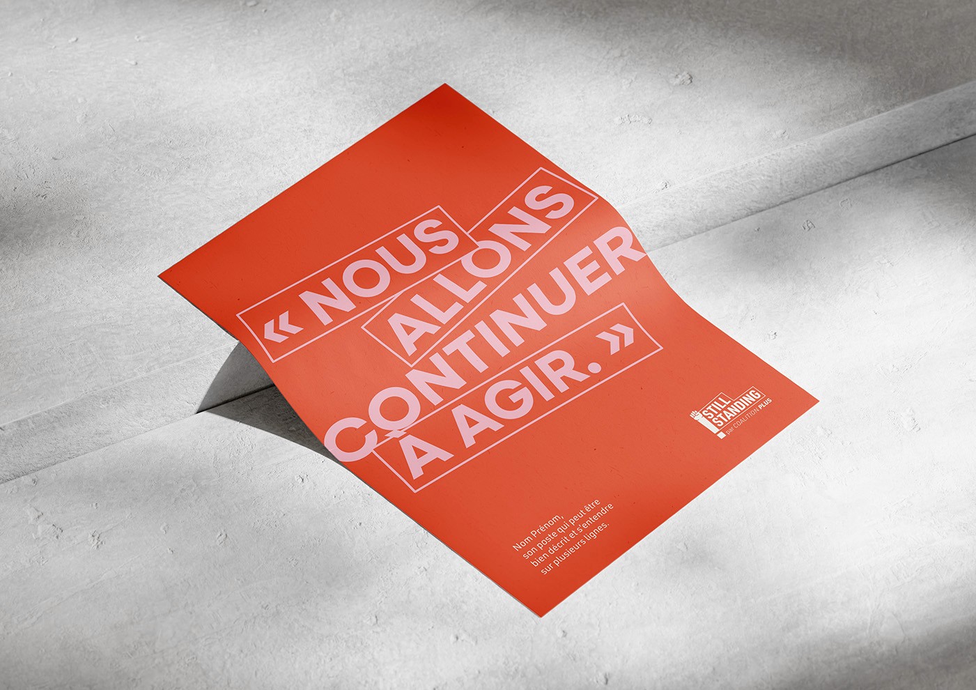 Identité visuelle Still Standing Coalition PLUS