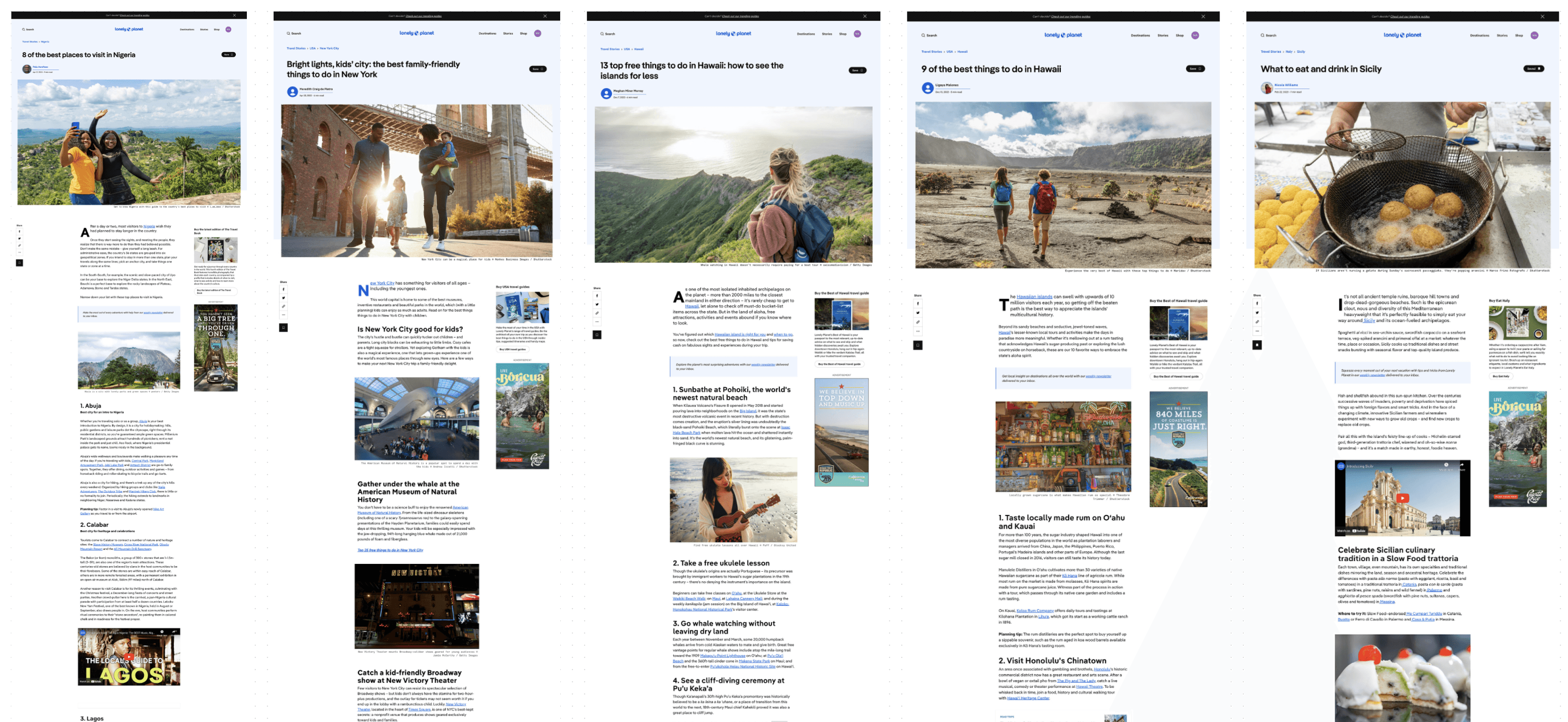 Audit of current article template