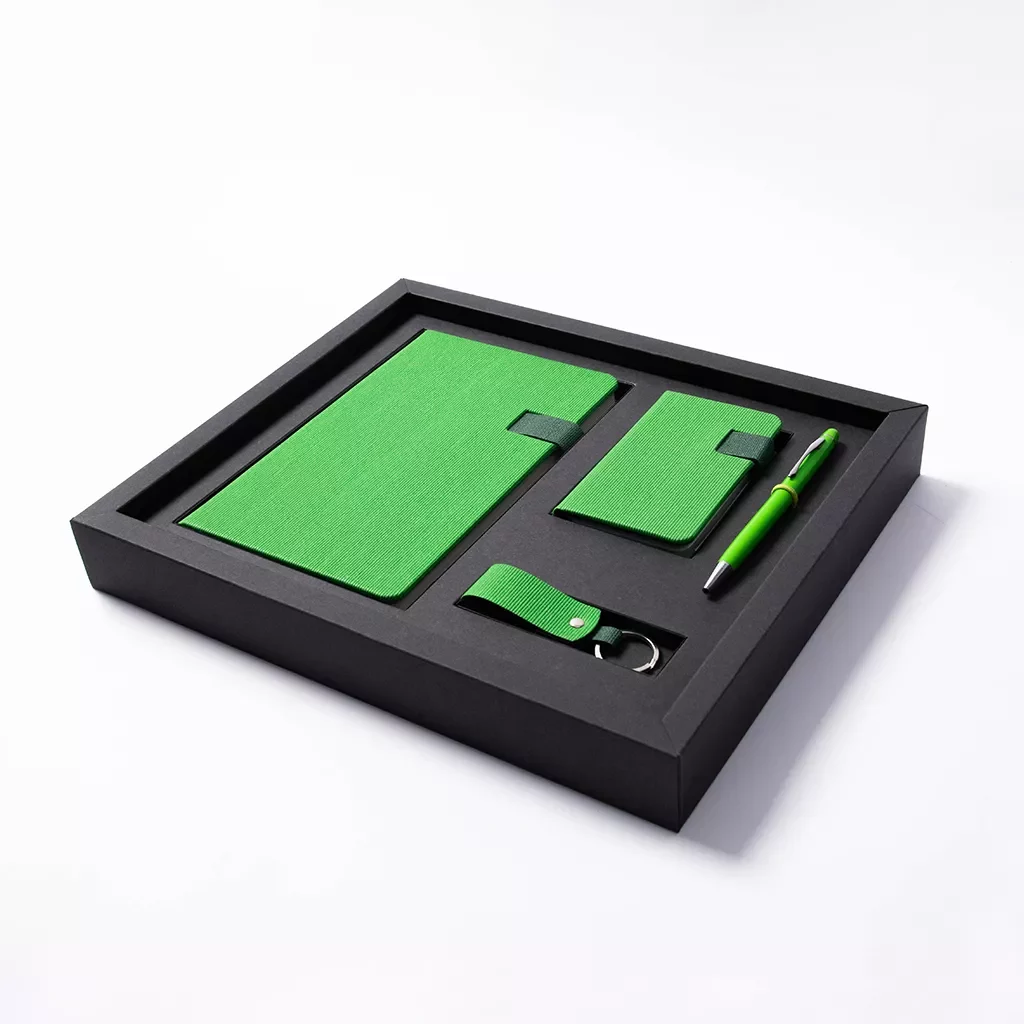 Custom branded two-piece gift box executive presentation