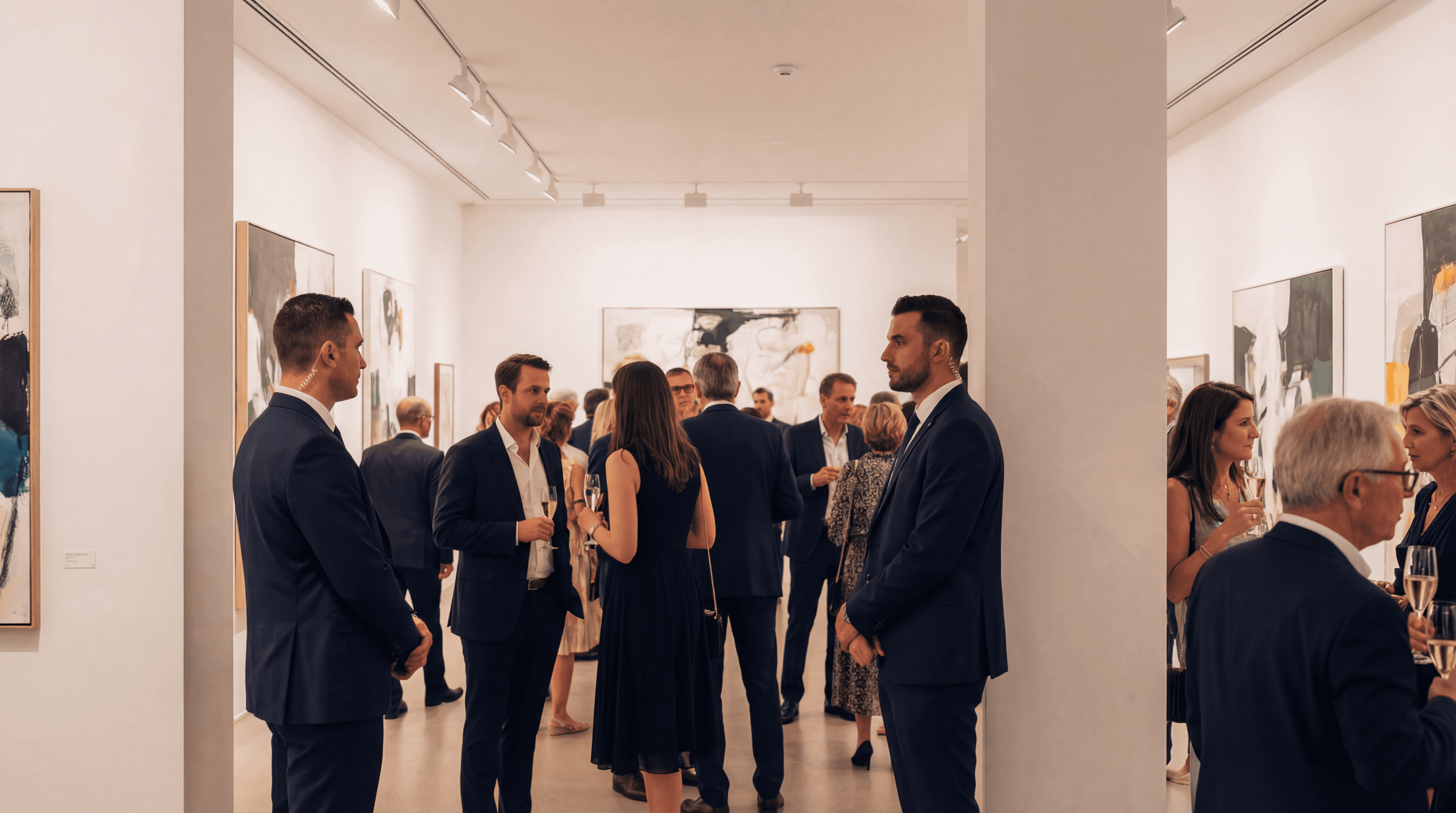 Sécurité événementielle KRK Security lors d'un vernissage et soirée privée à Genève