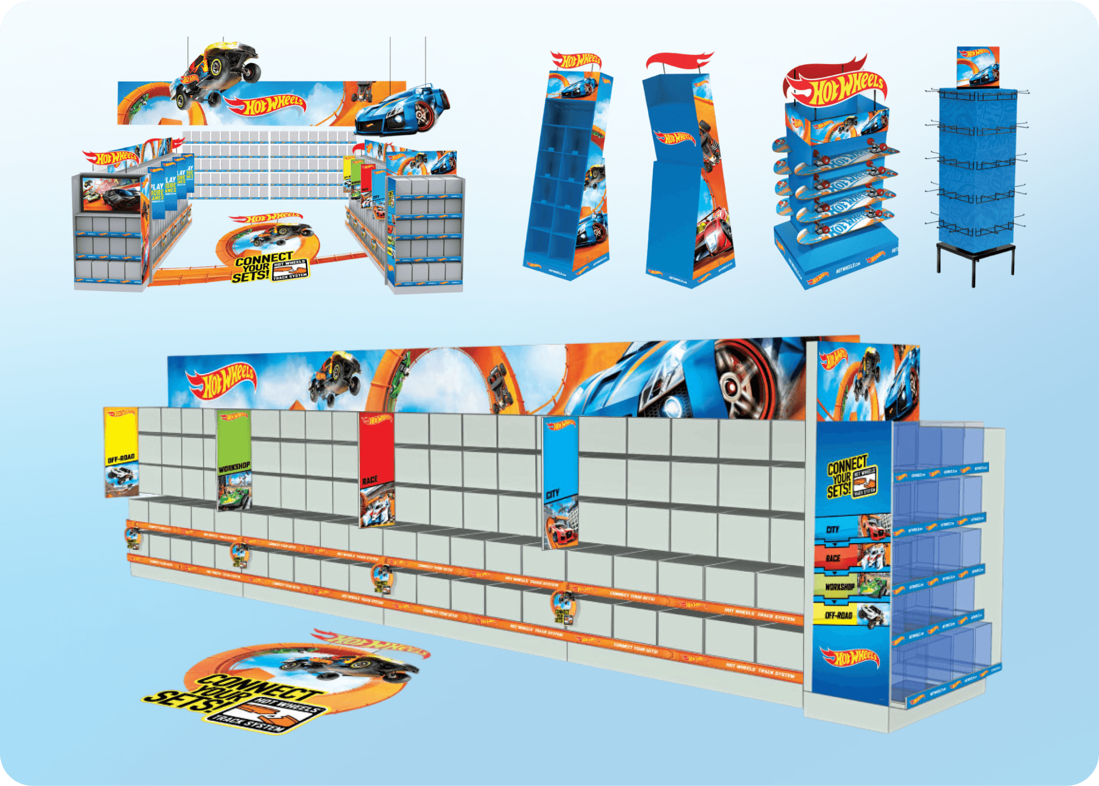 Hot Wheels Store decorations