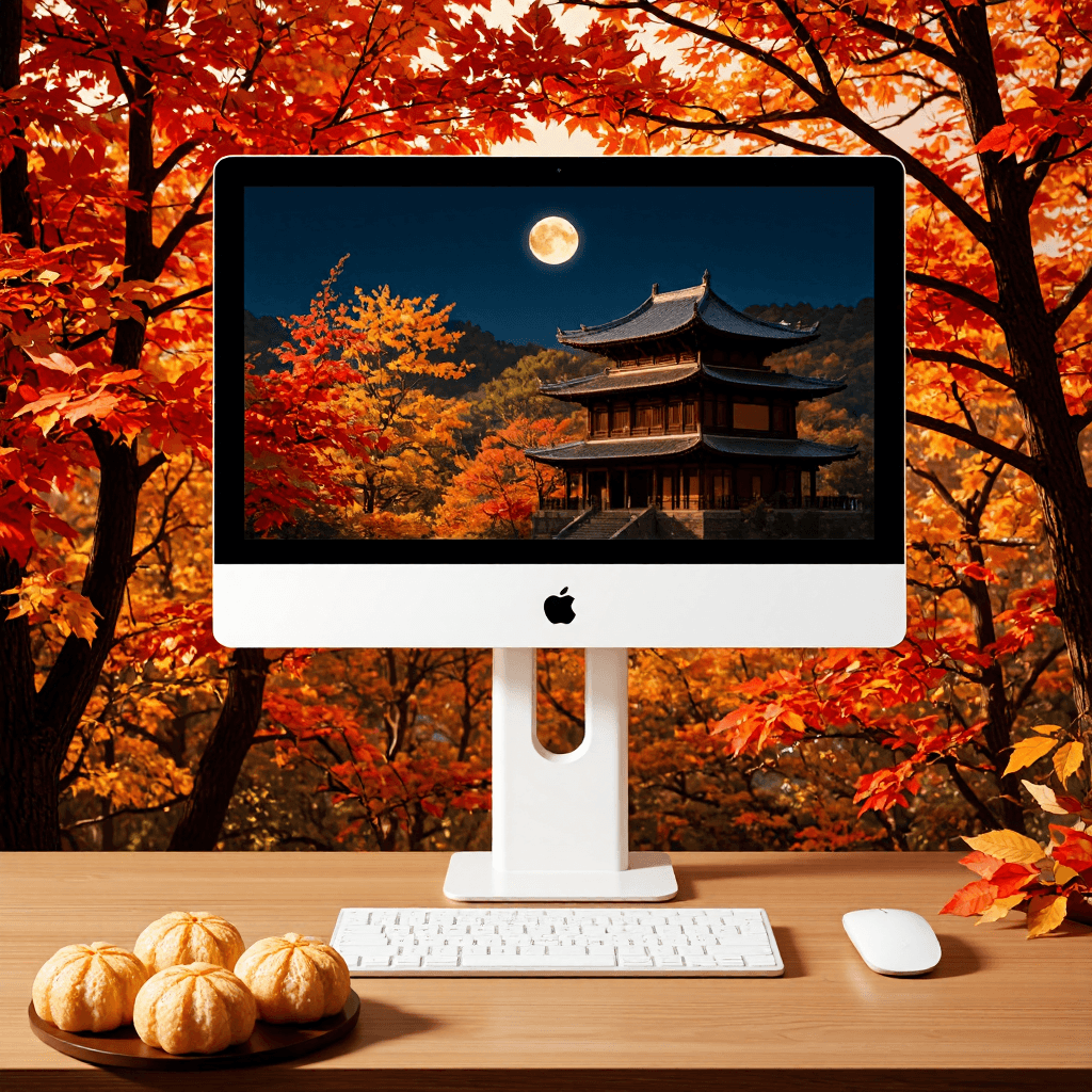 product photography of all-in-one computer with keyboard and mouse