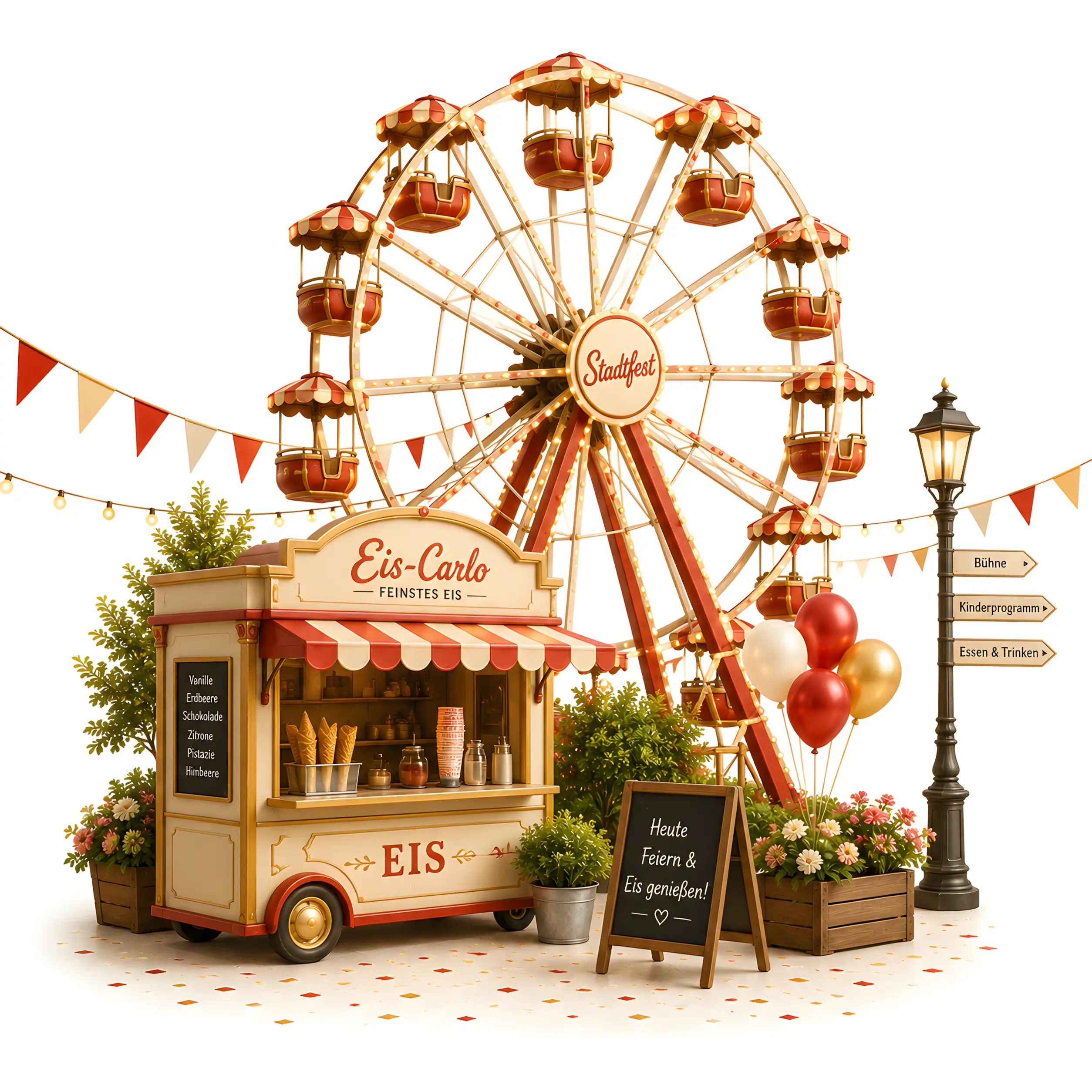 Eis Carlo Eismobil auf einem Stadtfest