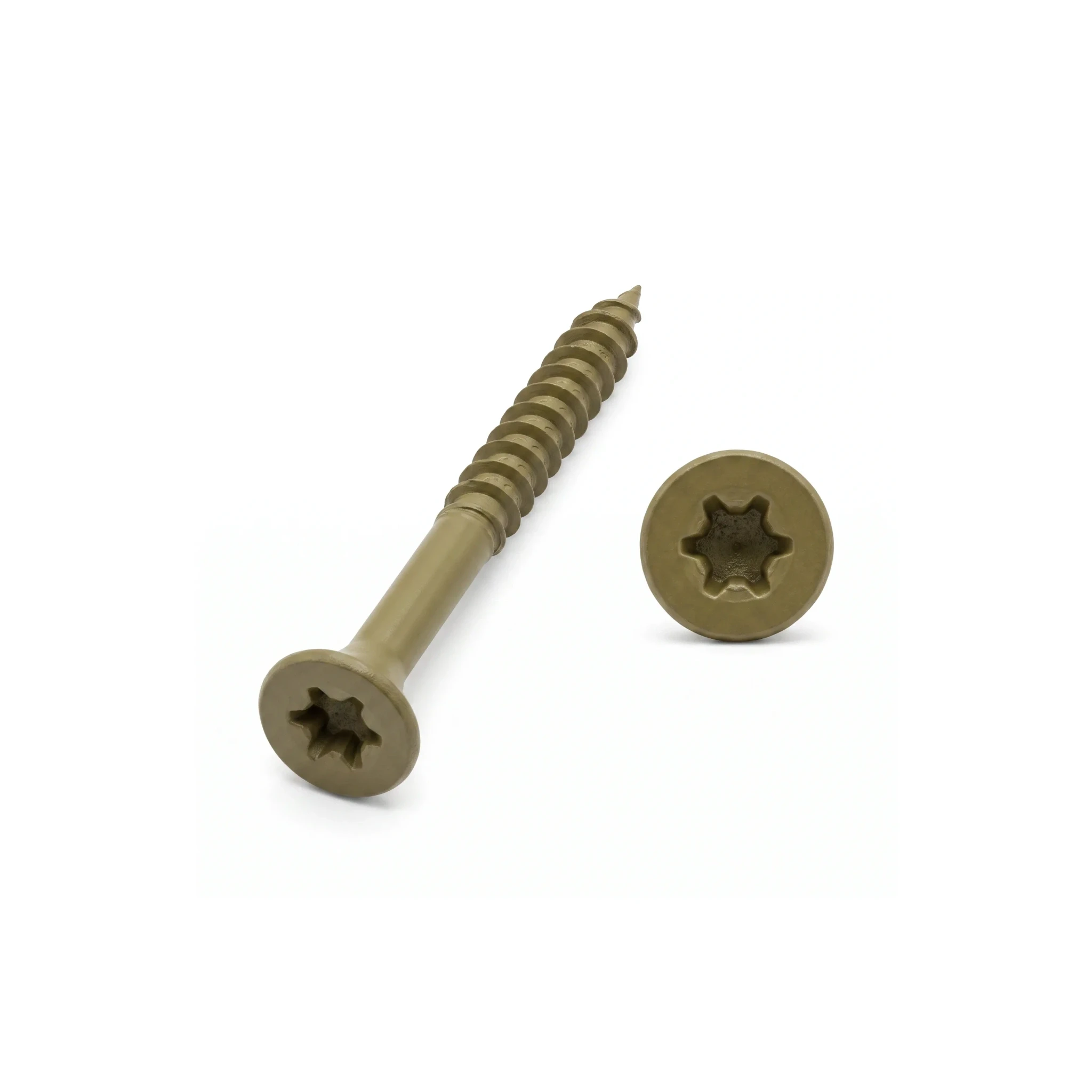 #10 x 5 in Tan Deck Screw available from Capital Lumber in Boise, Idaho