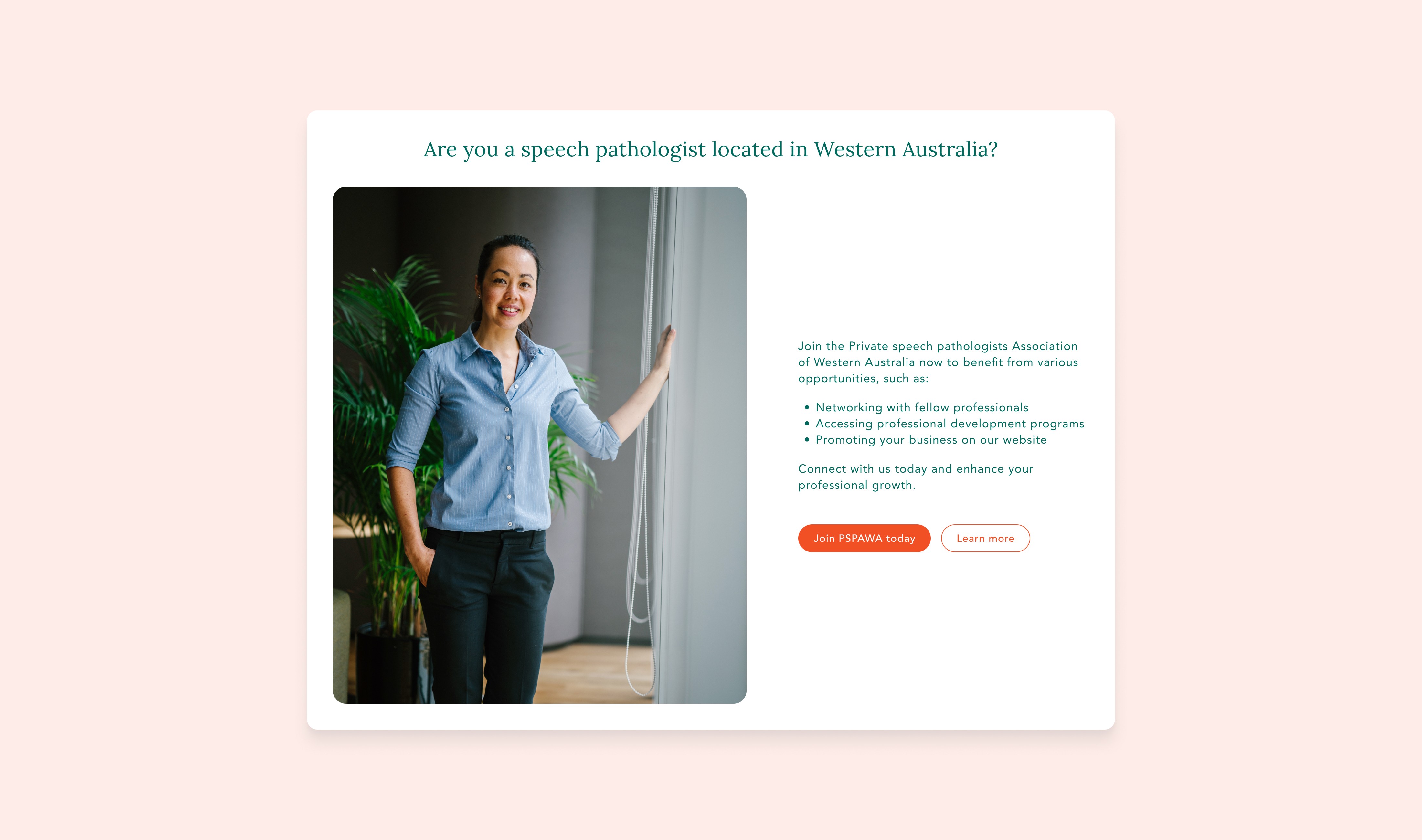 Call-to-Action Design | Private Speech Pathologists Association of WA