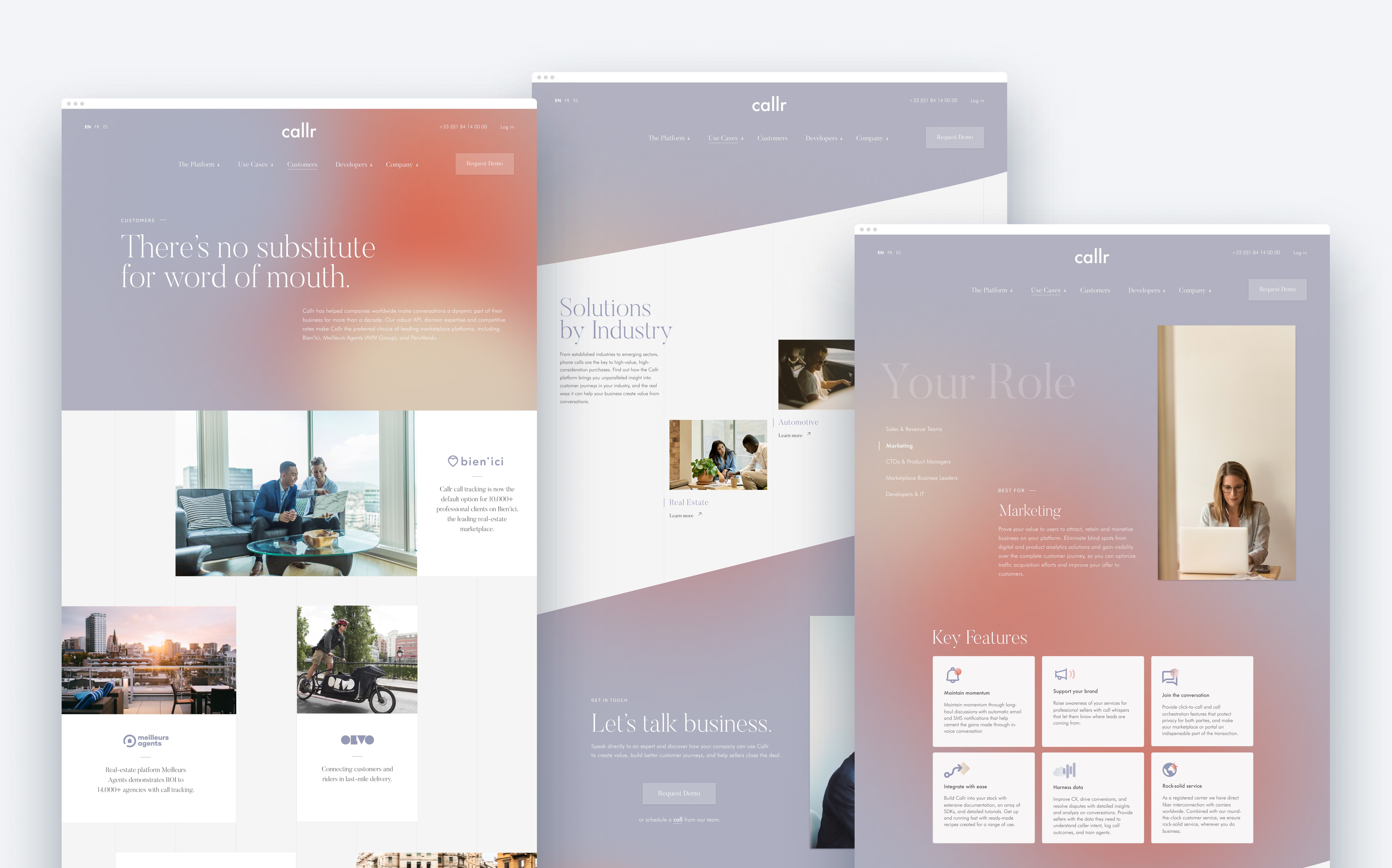 Callr Branding Webpage