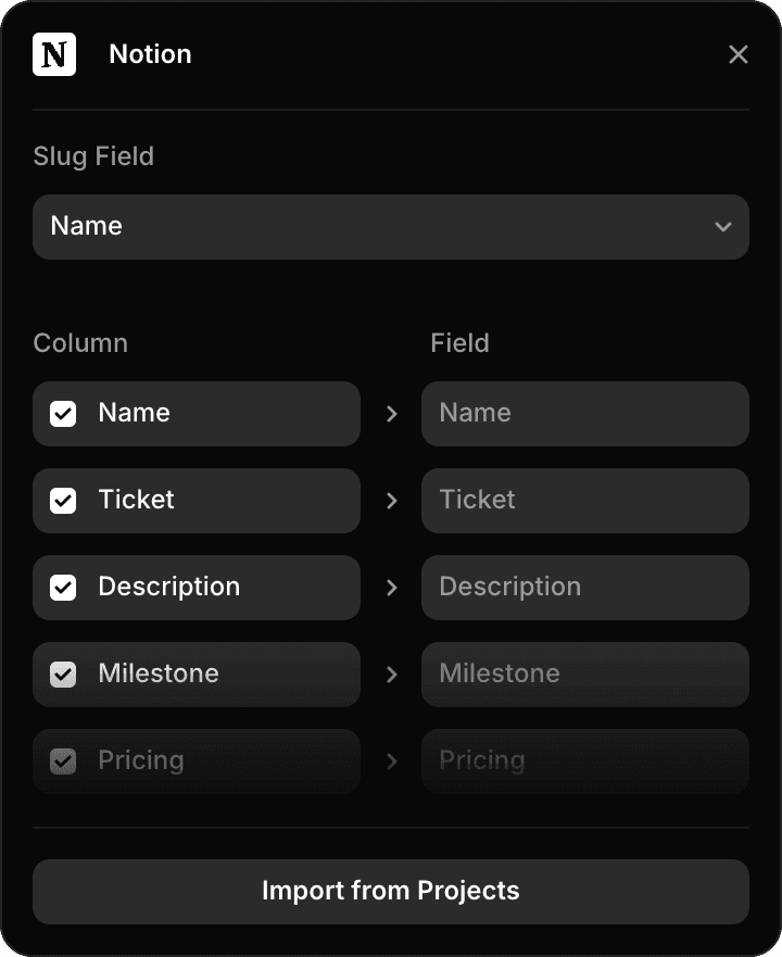 Notion CMS Plugin in Framer