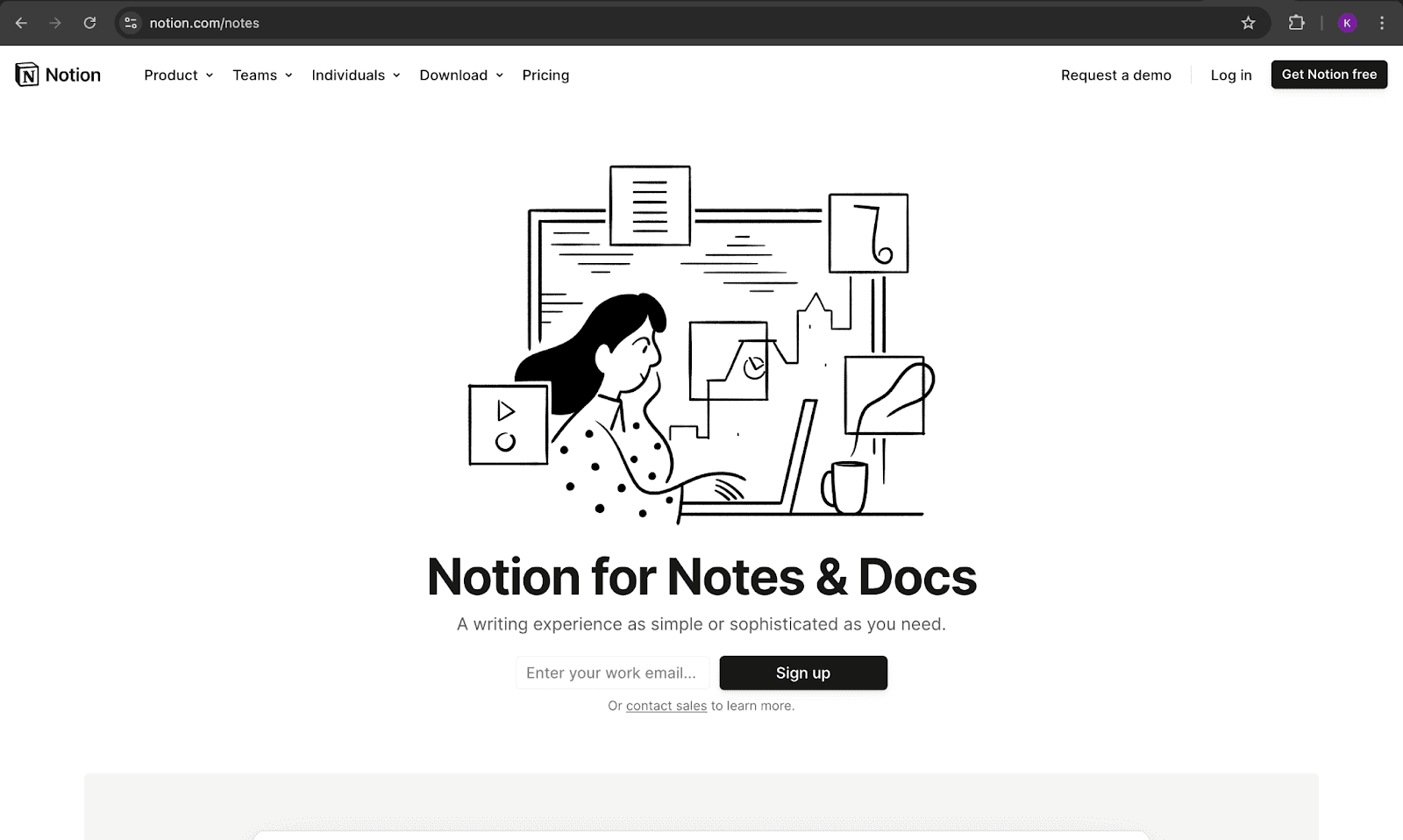 Notion workspace