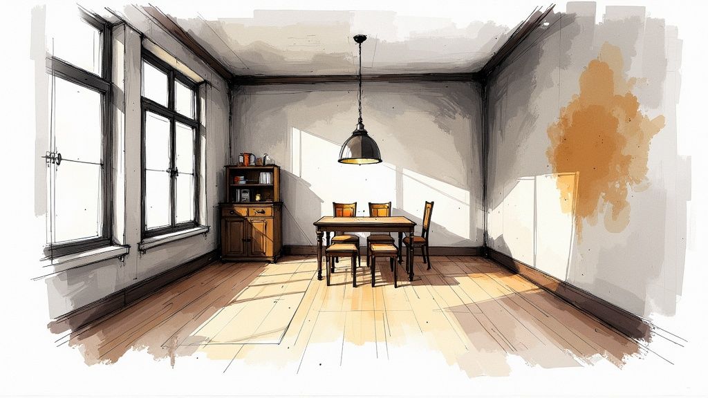 A warmly lit interior scene showing the impact of good lighting on realism