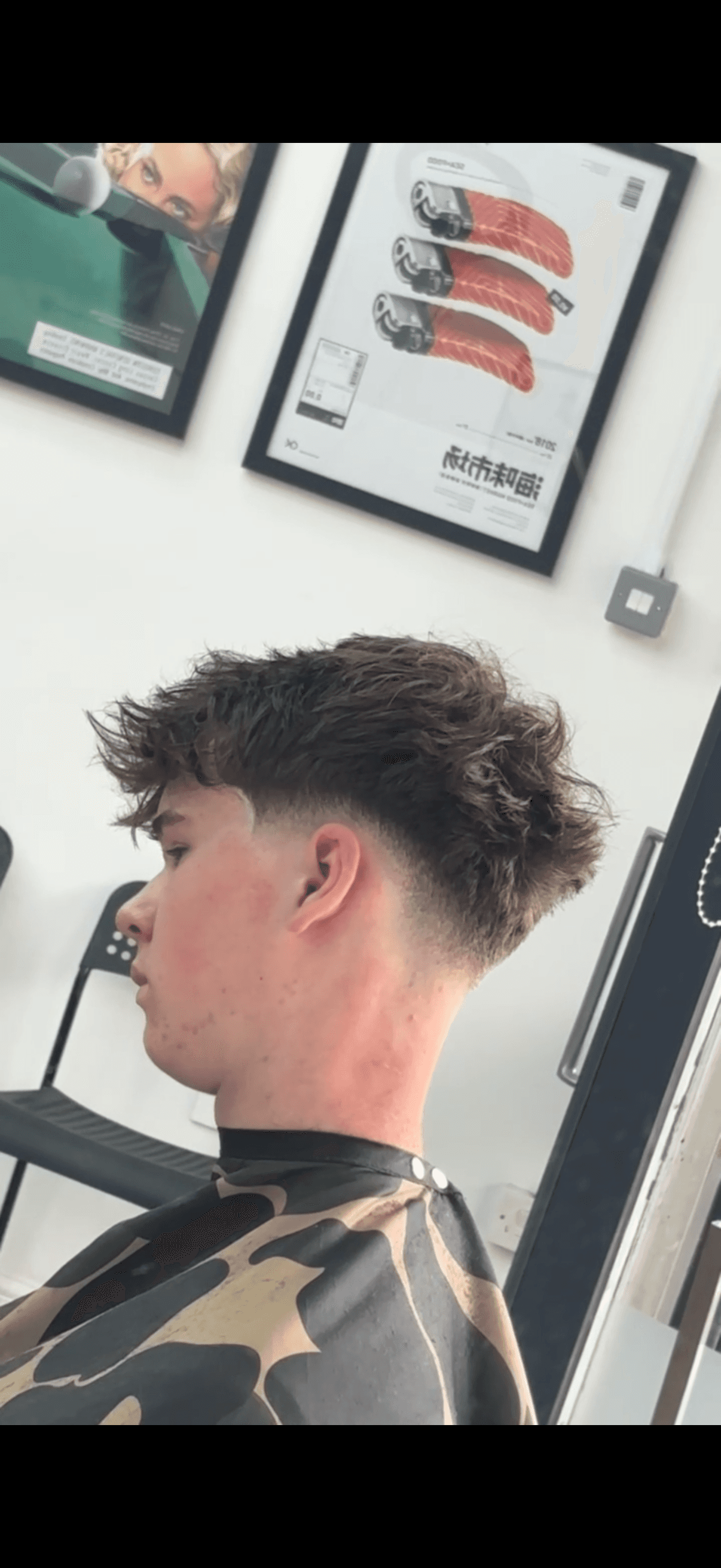 A finished haircut at Hustle Barbers, Chesterfield