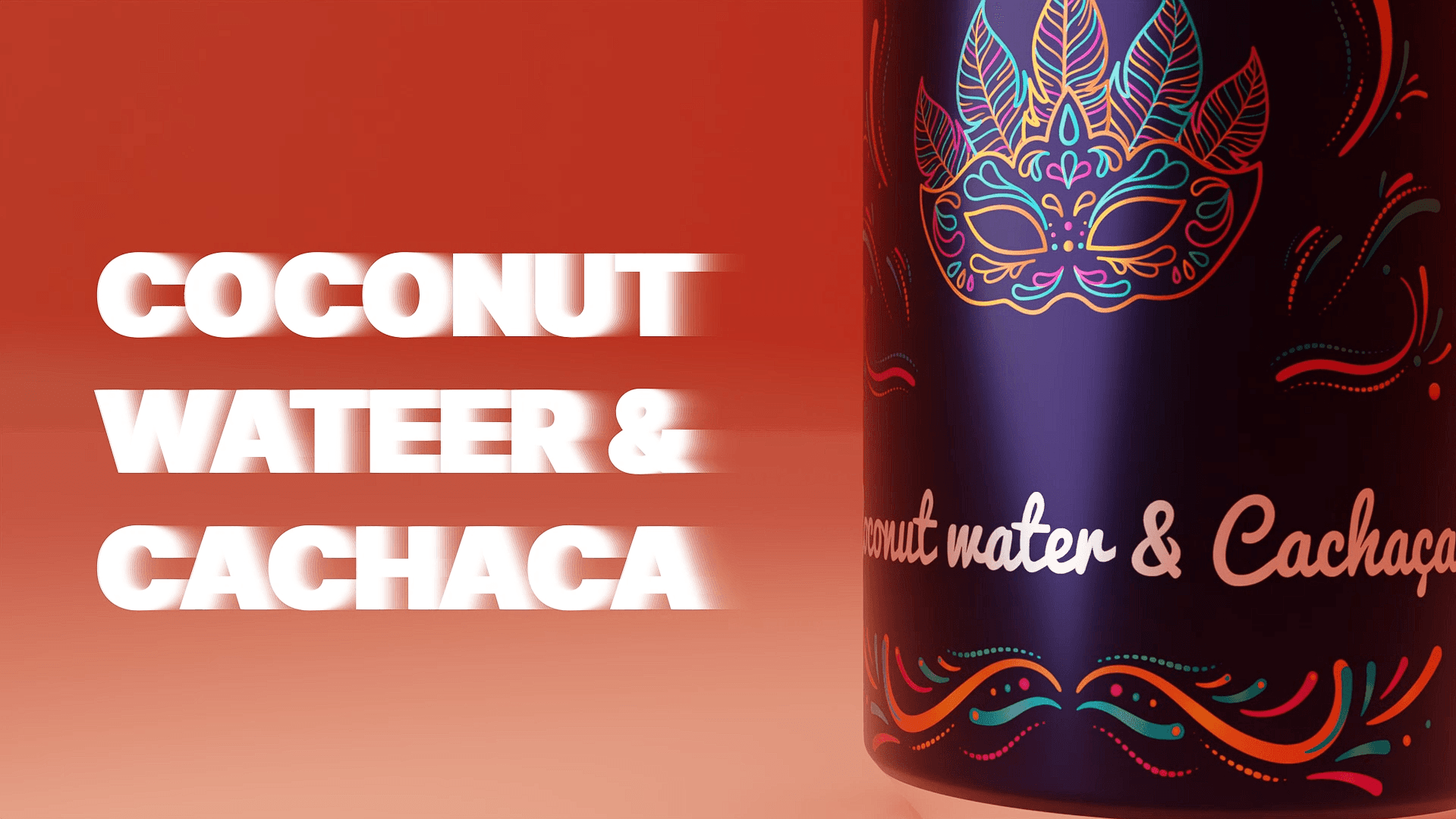 Trailer promotionnel en Motion Design réalisé par un UX designer à Nantes, modélisation 3D d'une canette présentant sa saveur à la noix de coco