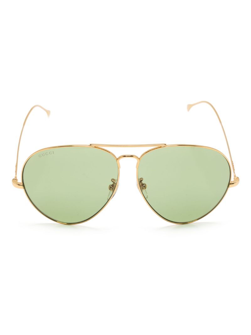 Gucci Eyewear gold-tone pilot-frame sunglasses | Browns