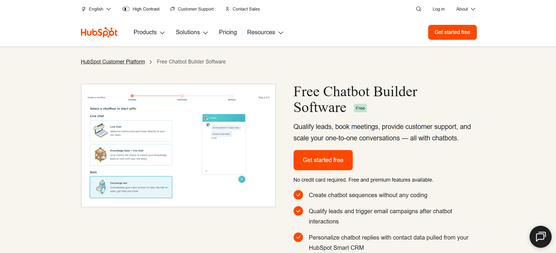 HubSpot Chatbot Builder