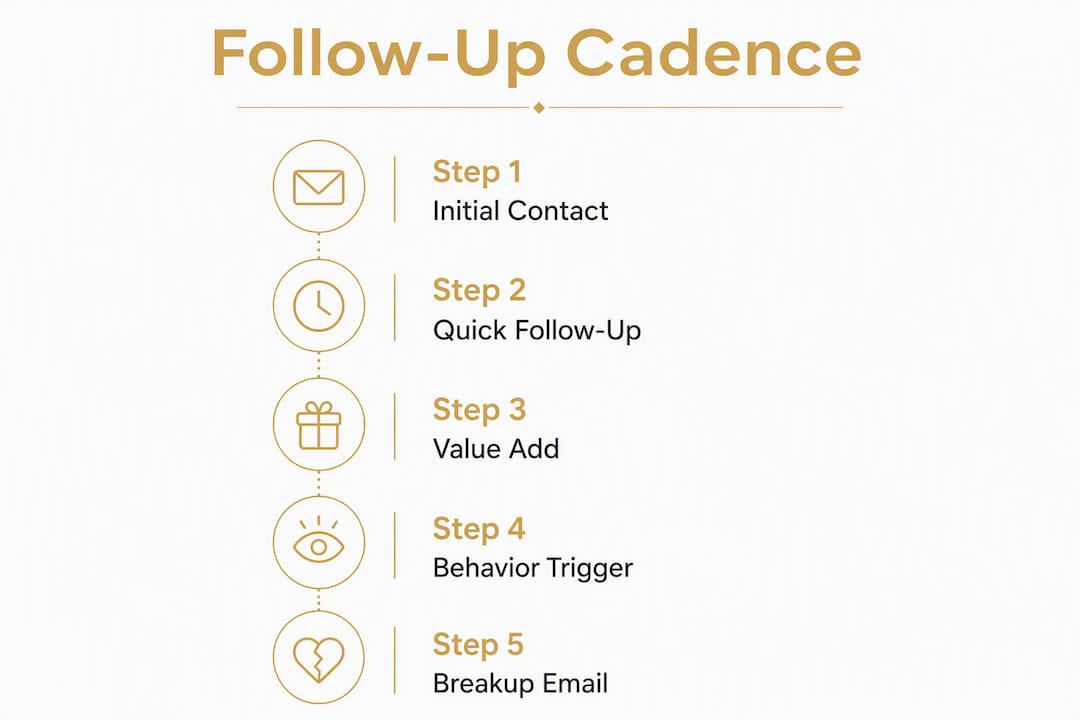 Infographic showing systematic follow-up steps