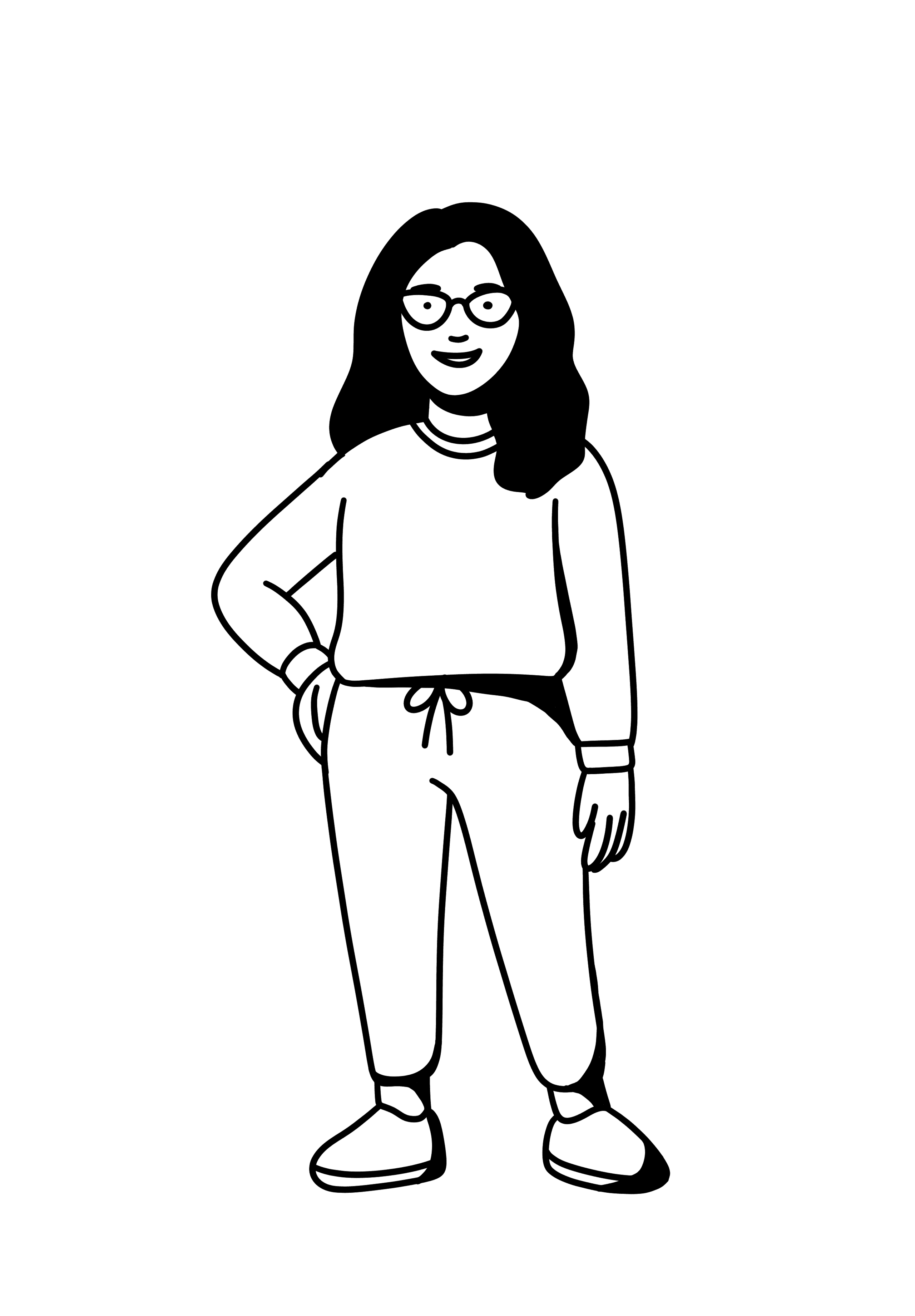 Minimal studio portrait of a confident woman in a white shirt, arms crossed, on a soft gray background.