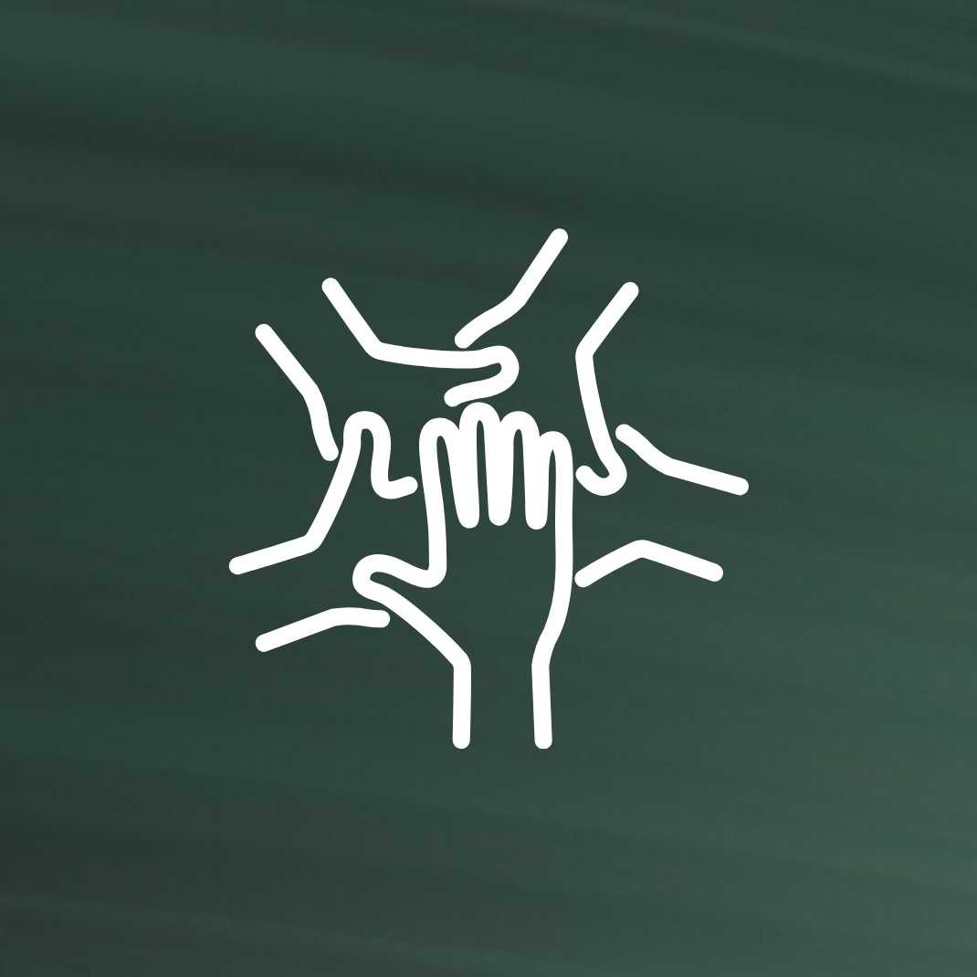 Two hands in an elegant gesture, one above the other, against a dark background