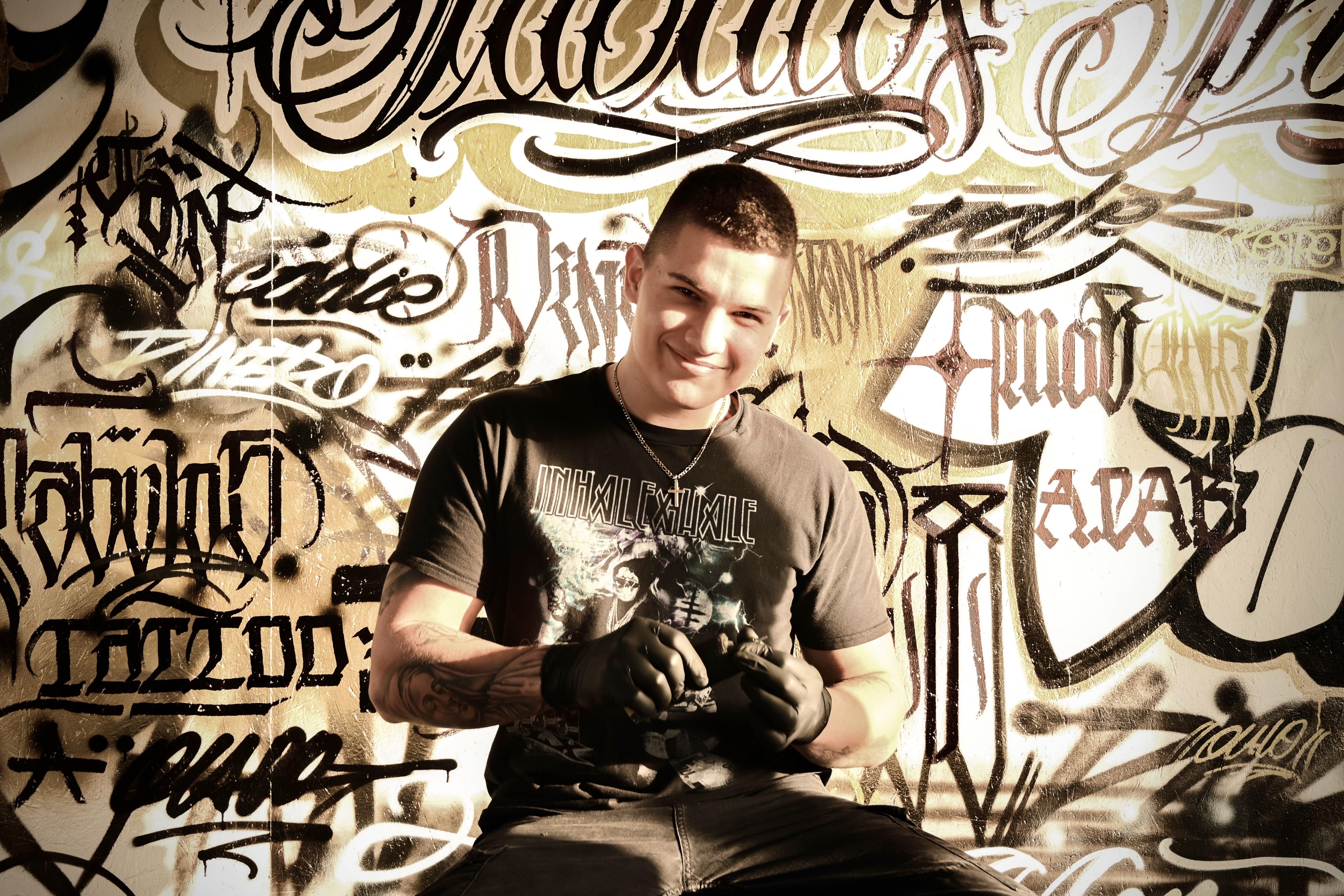 Drone shot of a running track at night