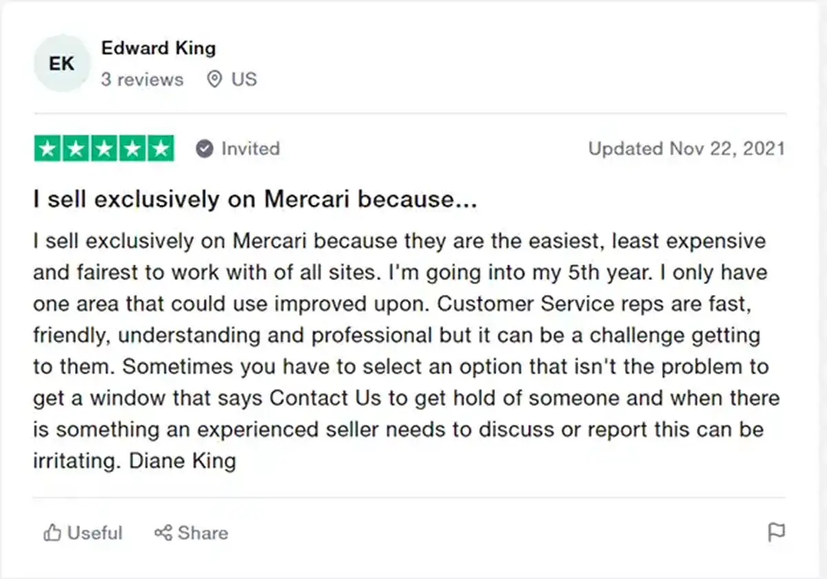 Trustpilot Mercari Review