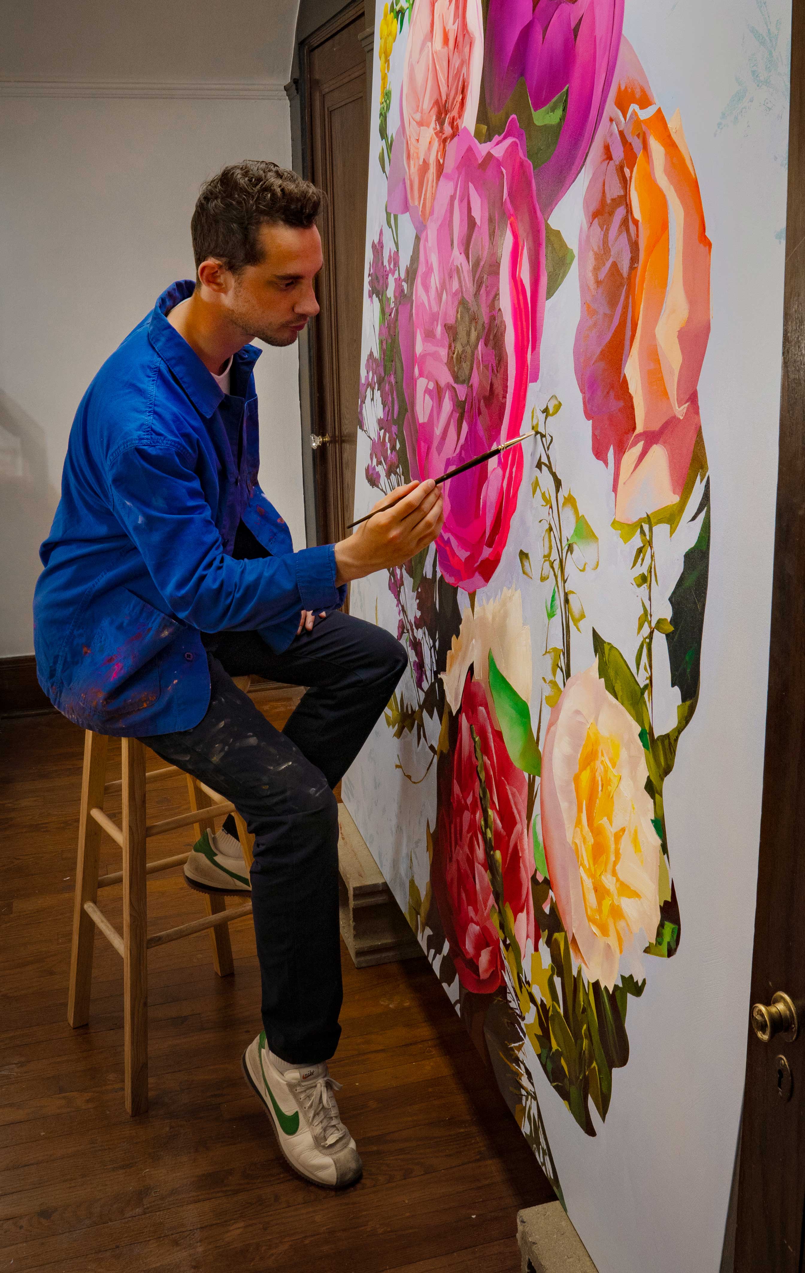 Designer working in a bright, modern studio