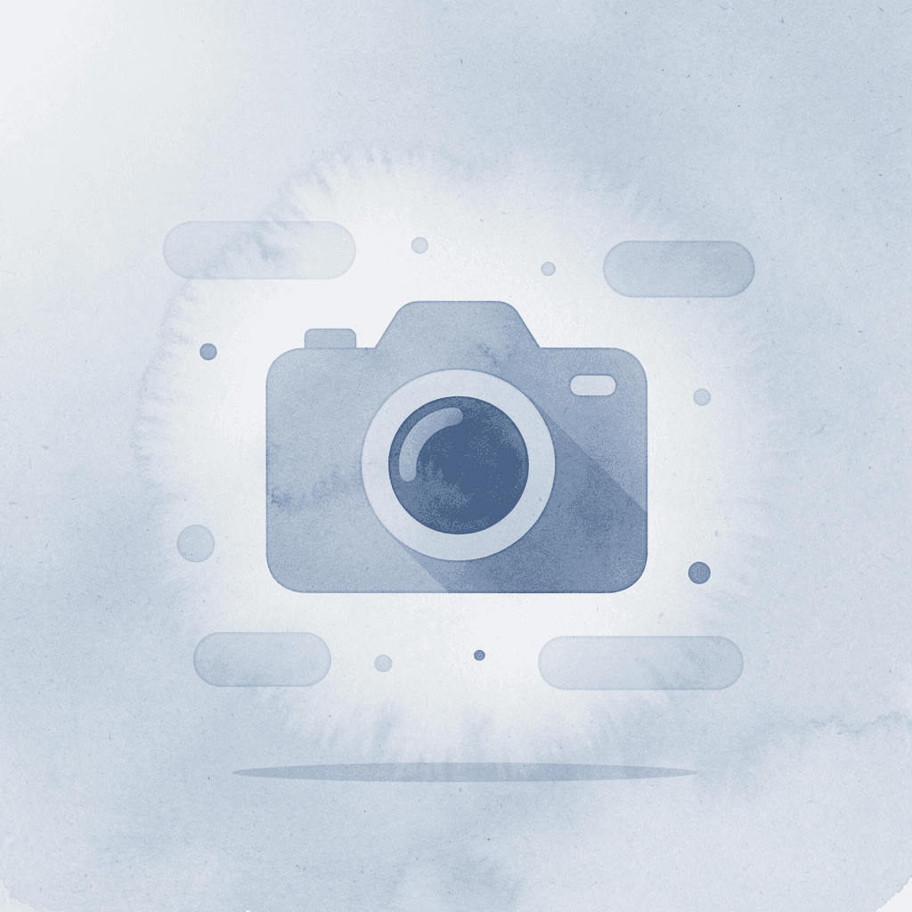 High resolution camera icon representing 300 DPI artwork requirement