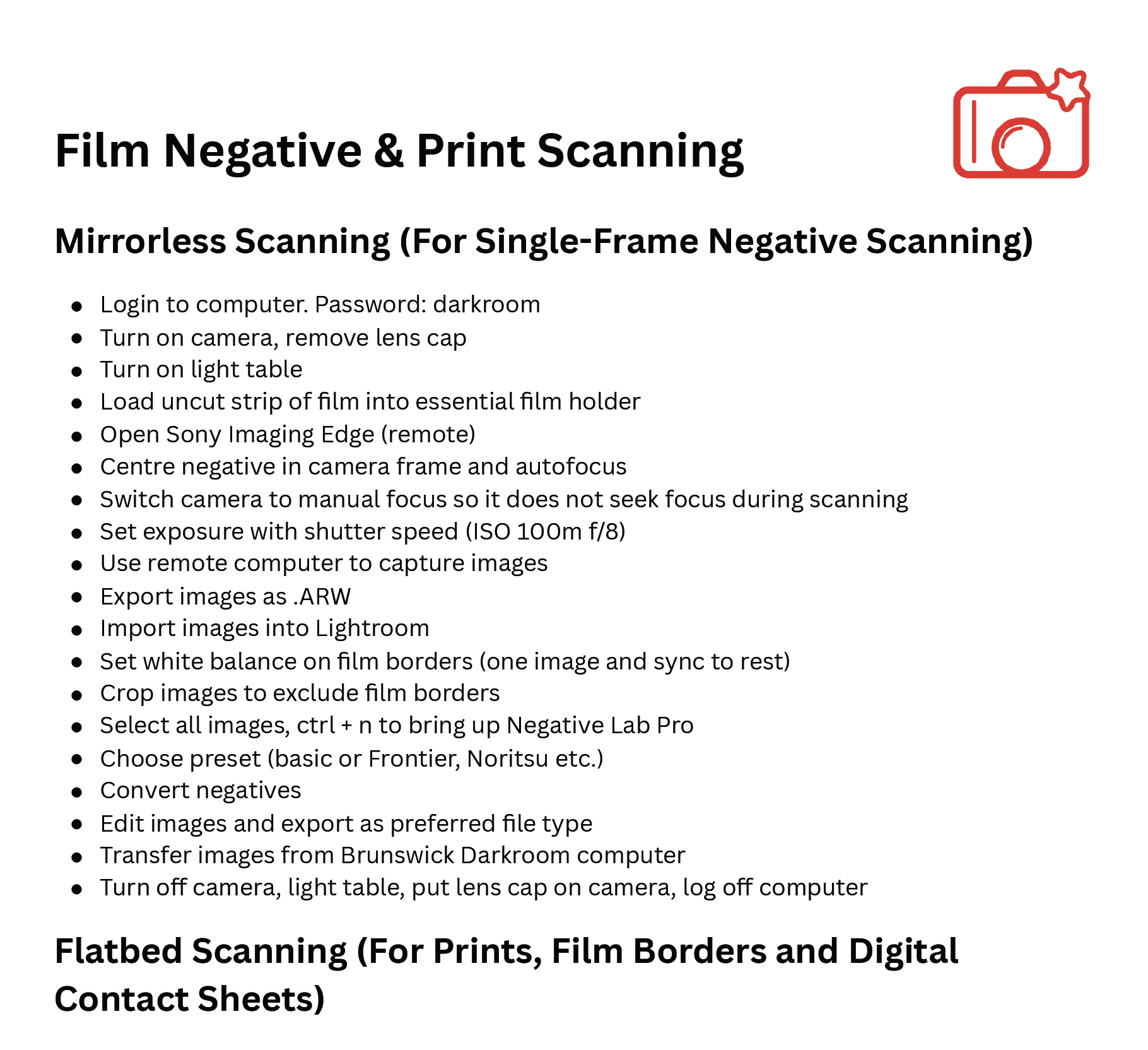 preview of professional darkroom guide for mirrorless and flatbed scanning