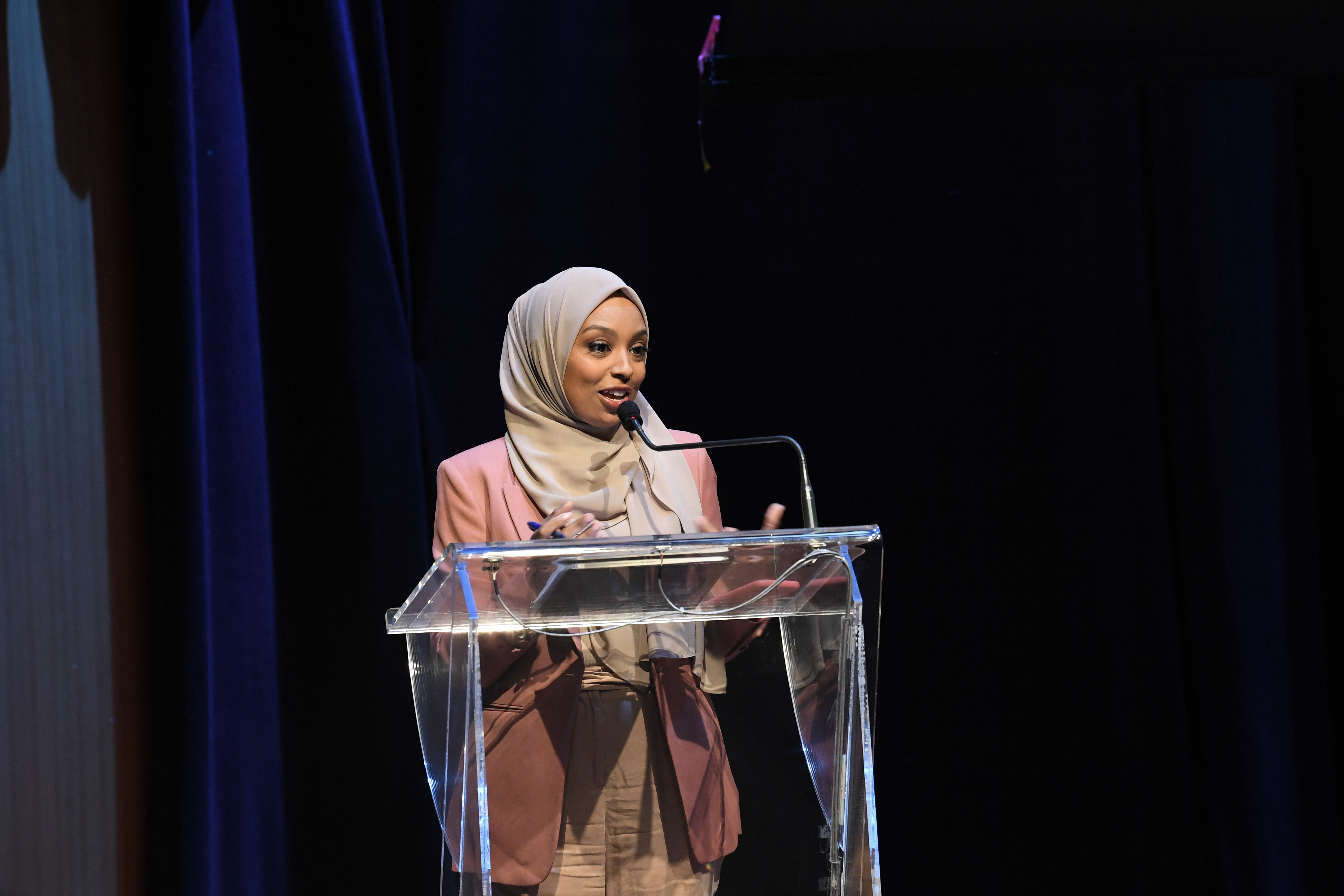 Young man looks into the camera