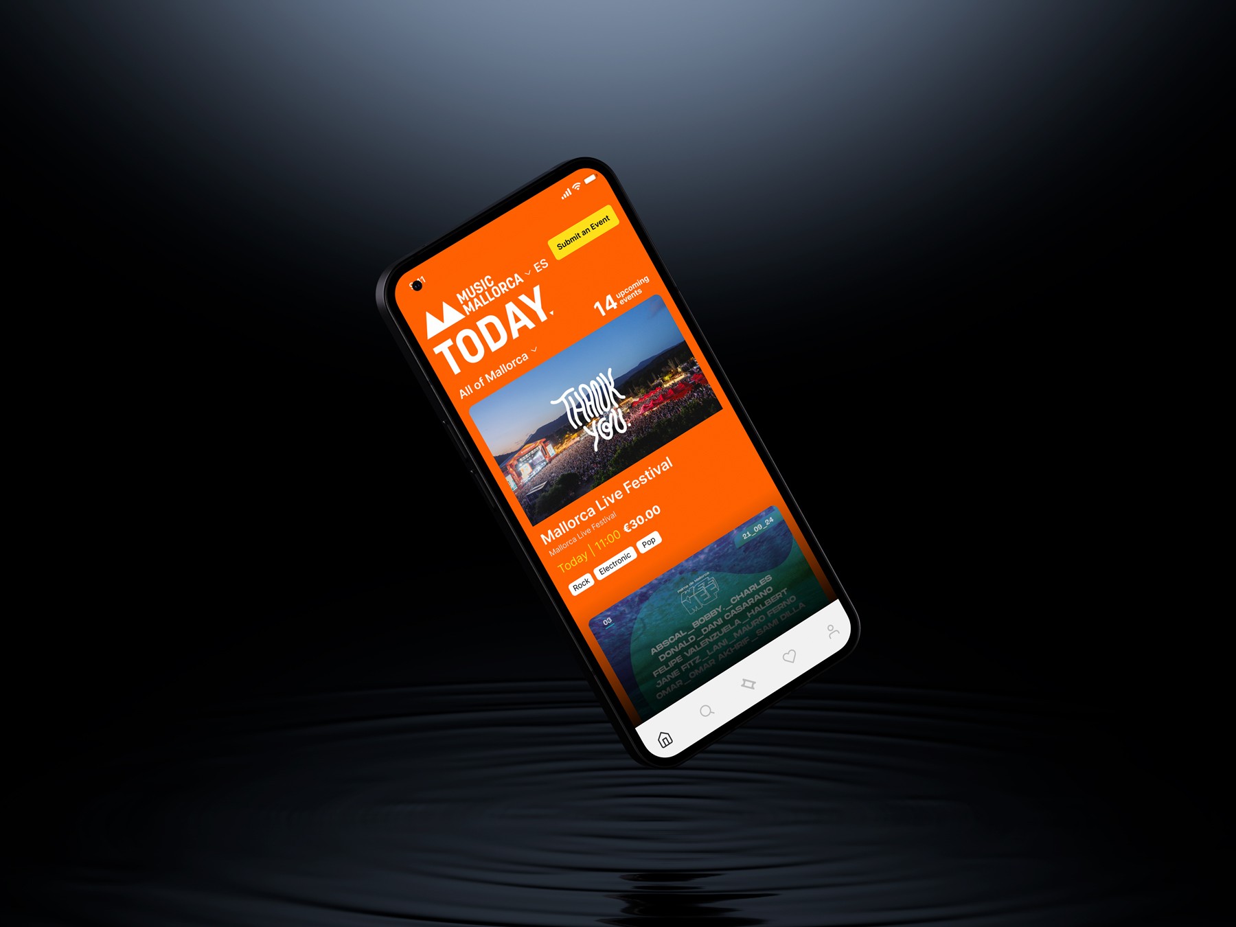 página de inicio de la web de Música Mallorca de iphone
