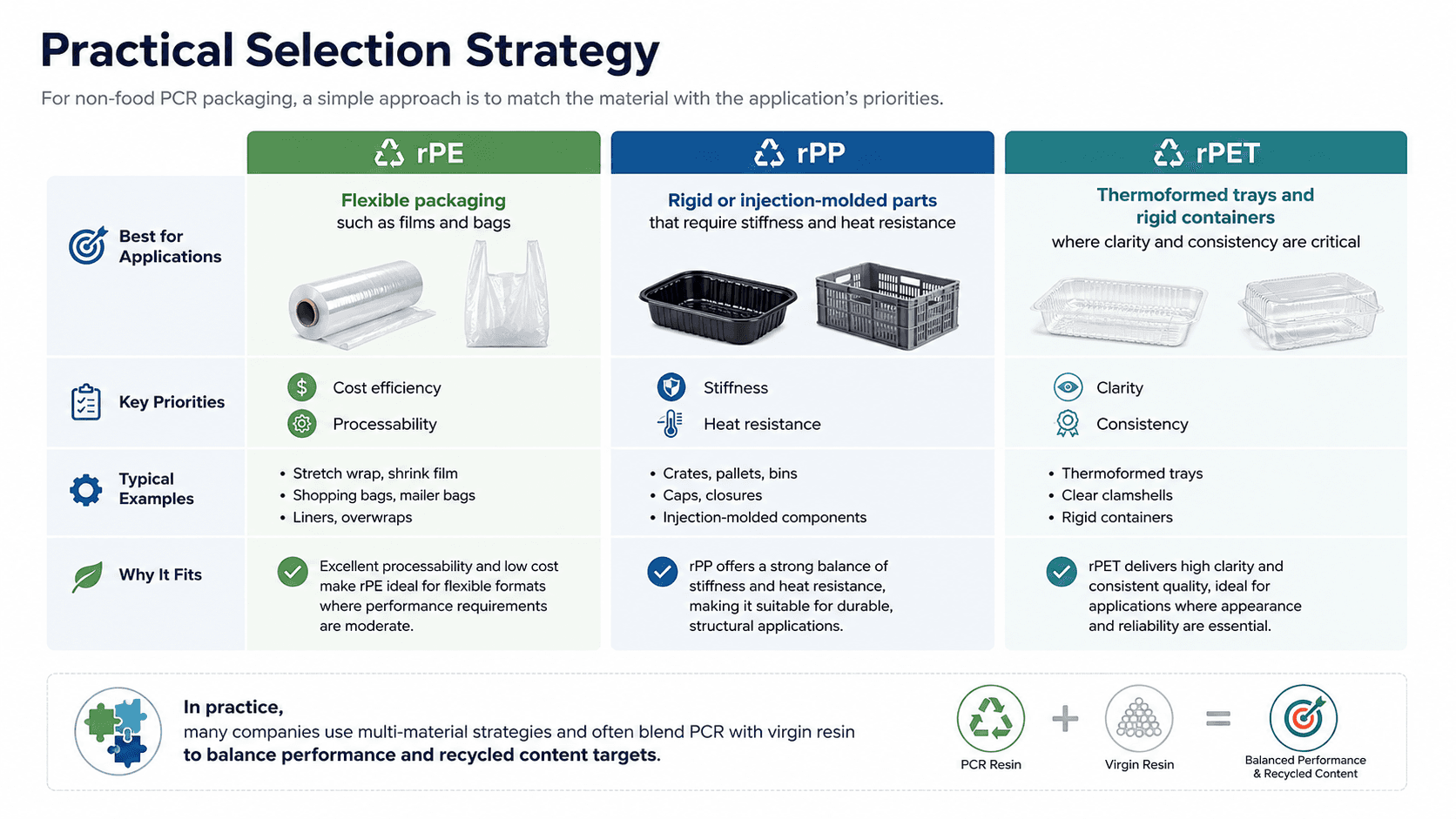 "Practical Selection Strategy" infographic