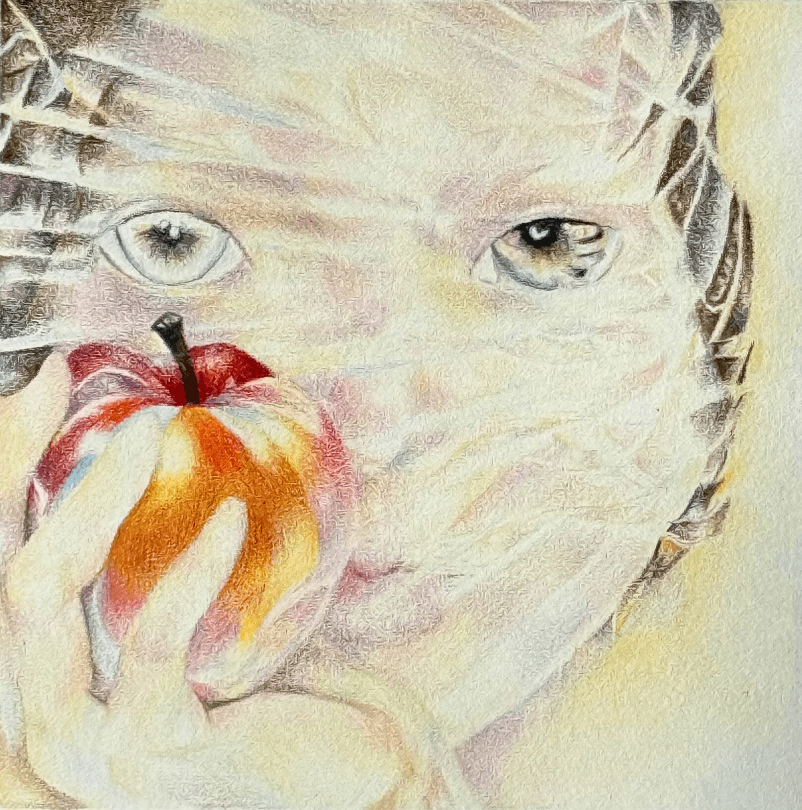 A fluffy gray rabbit rests on a floral chair.