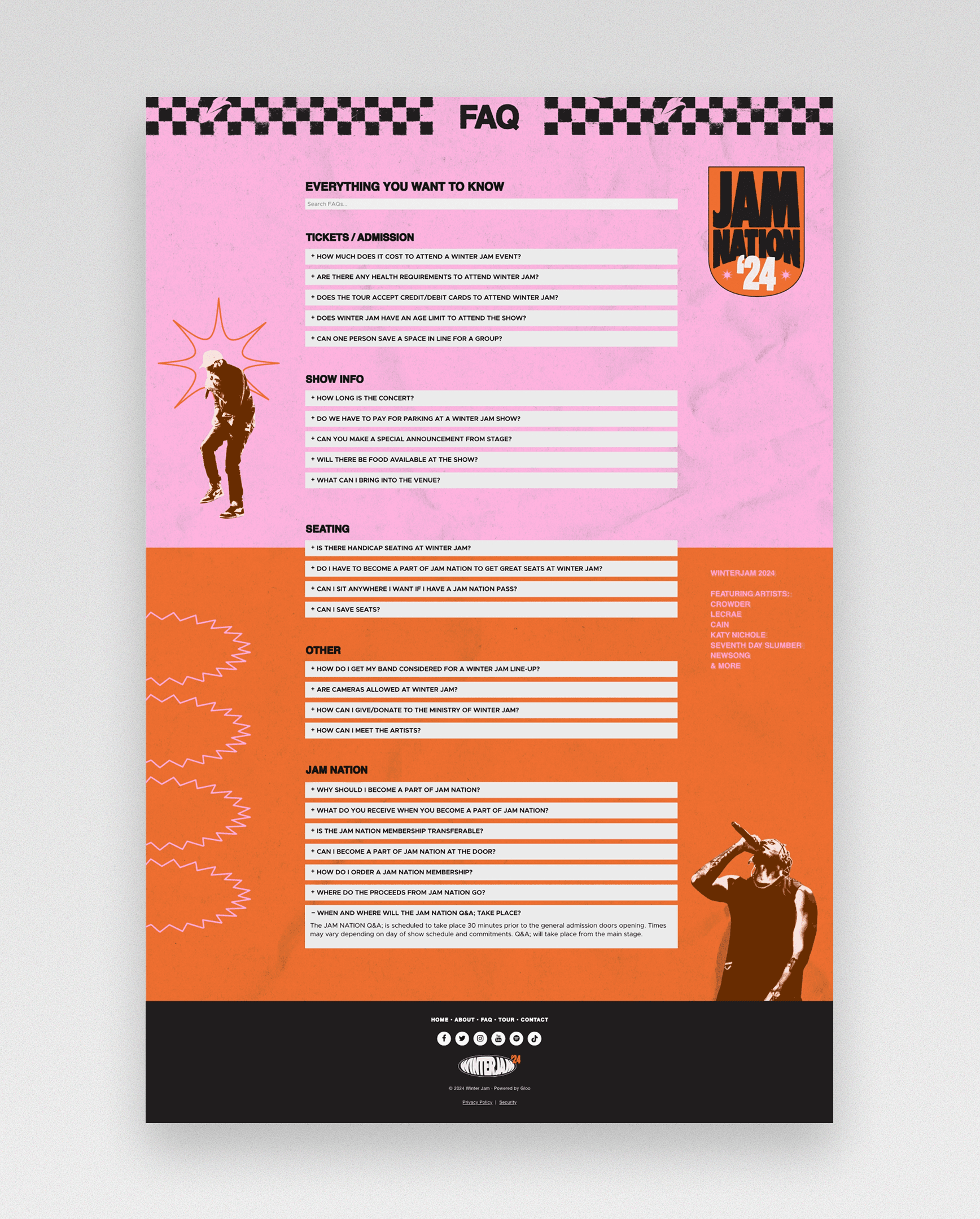 Winter Jam 24' homepage