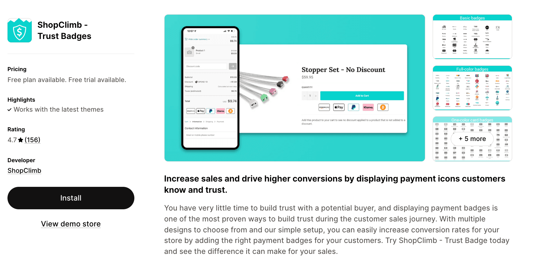 ShopClimb - Trust Badges