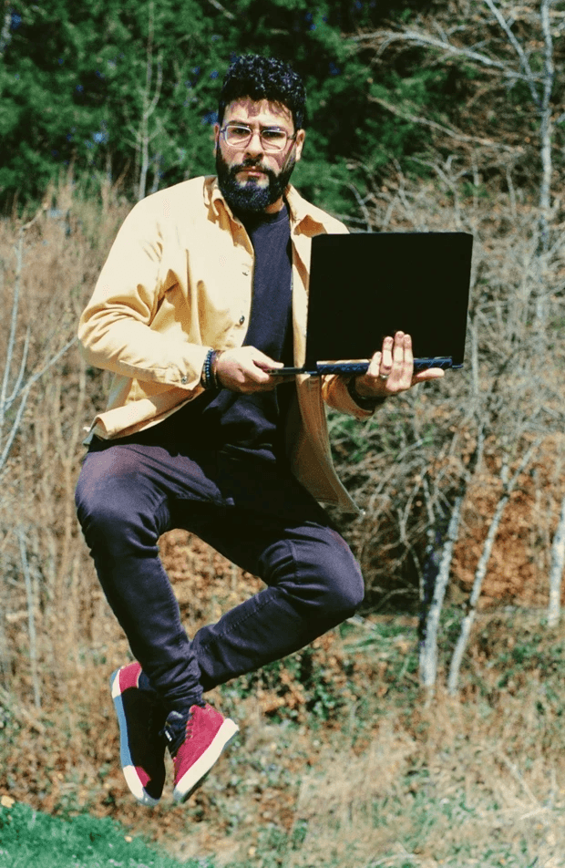 Portrait of portfolio creator – front view