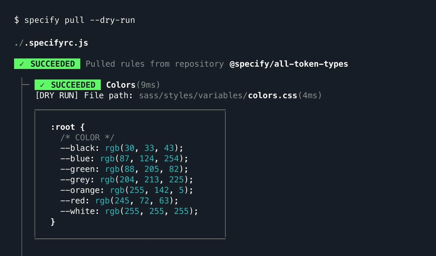 Specify Pull Dry Run Command