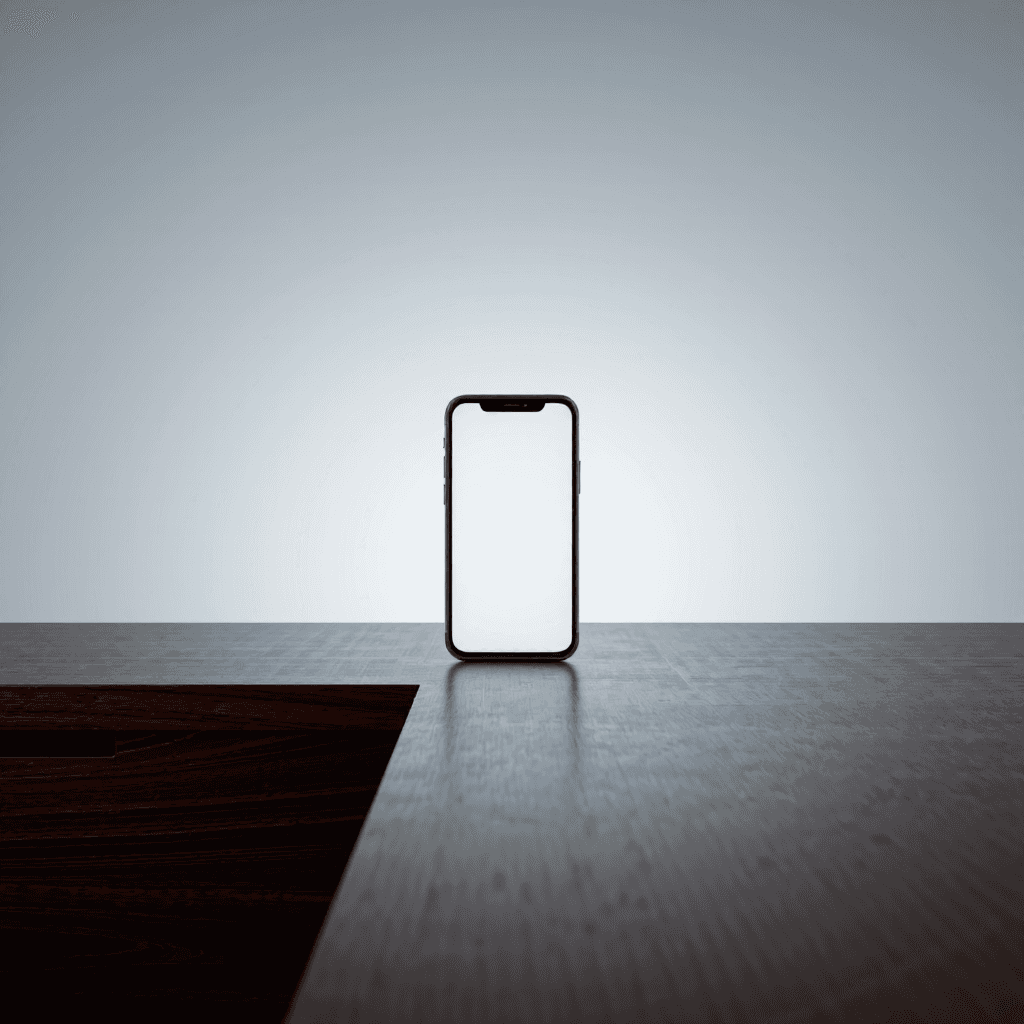 product photography of a smartphone