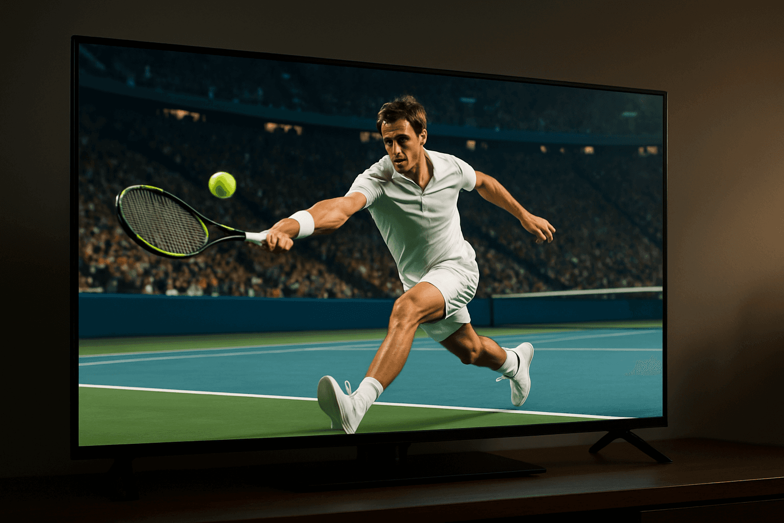Tennis match on TV