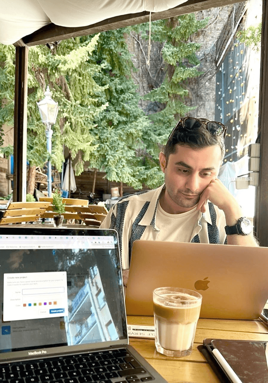 Woman with color palette