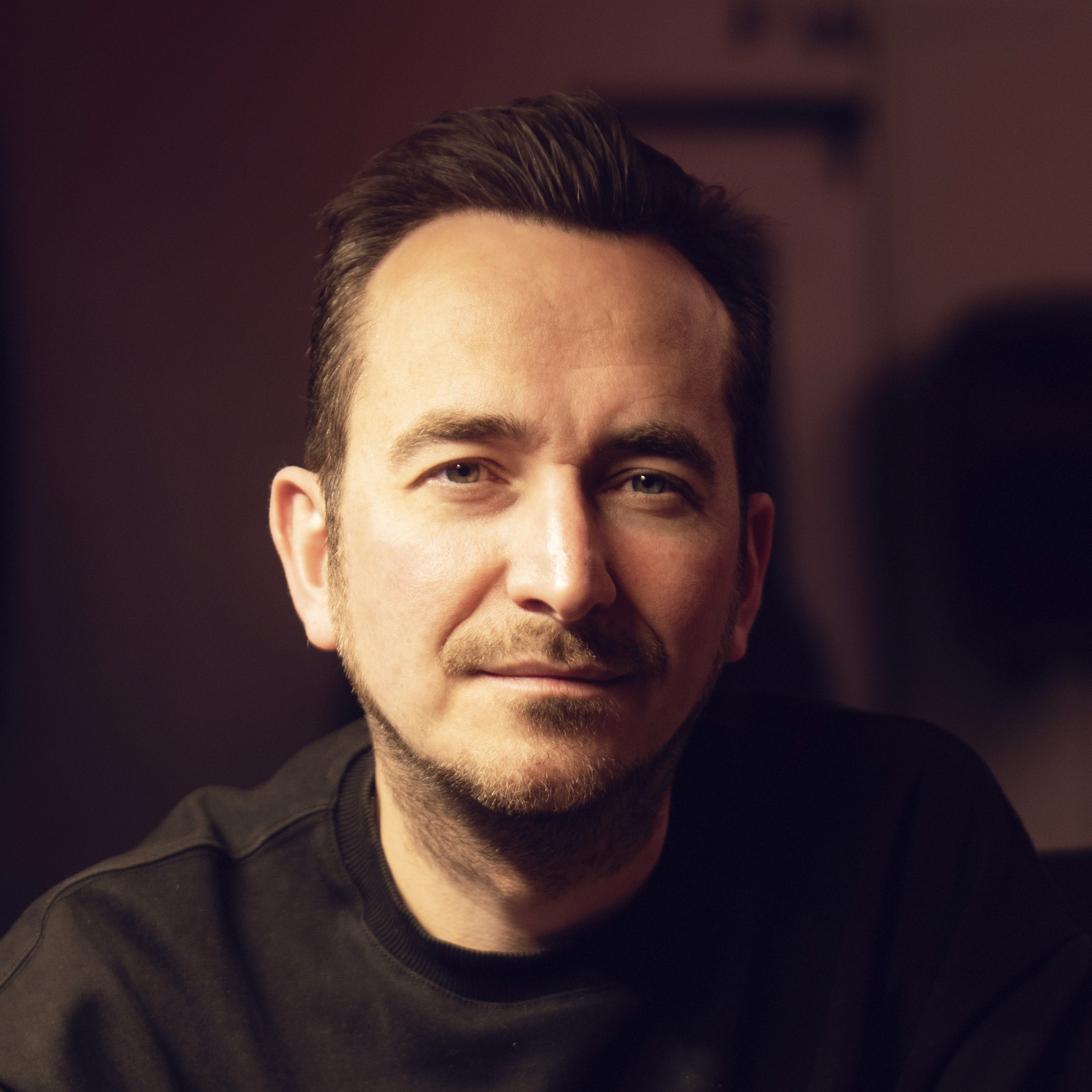 Album cover with a man