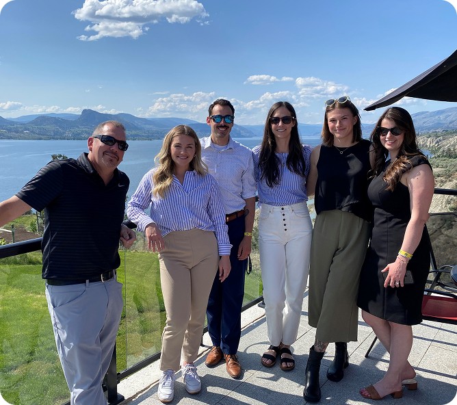 Adanac Sales team at an industry event in the Okanagan Valley