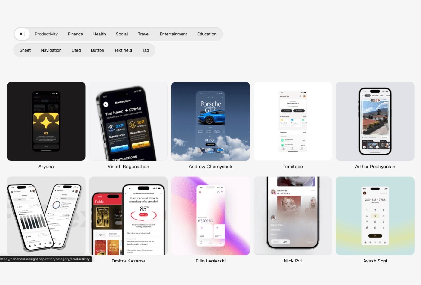 Handheld mobile design inspiration