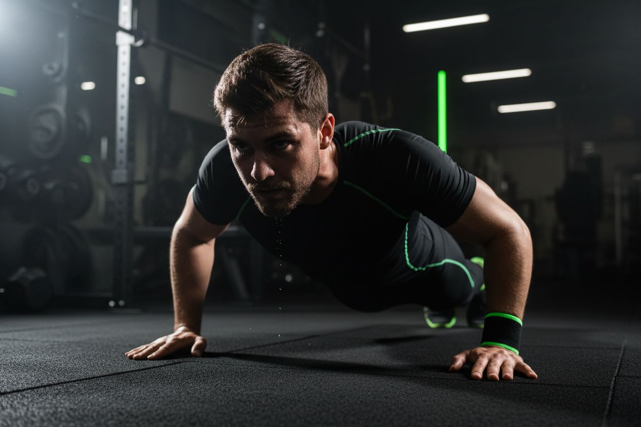 Person doing push-ups