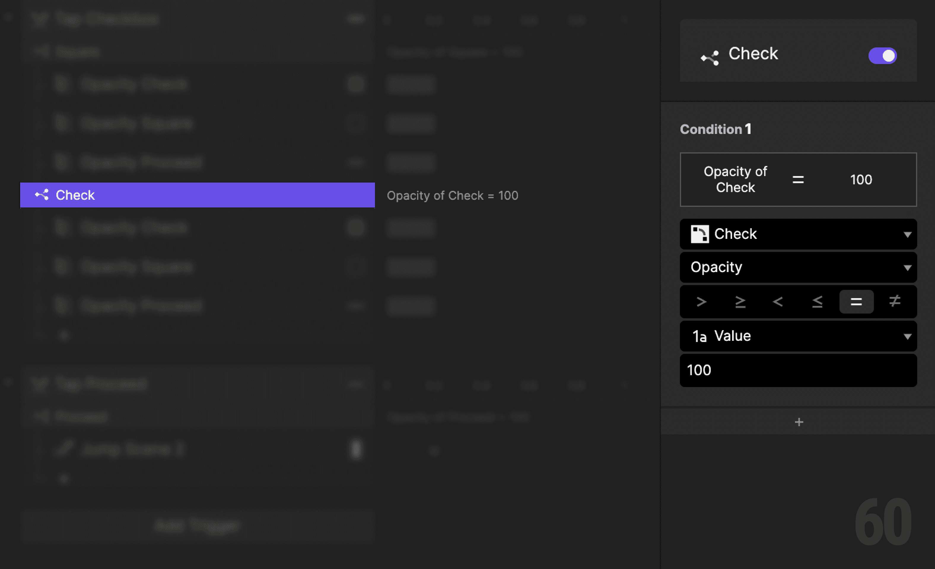 This is a screenshot of Step 6: Create a condition (uncheck).