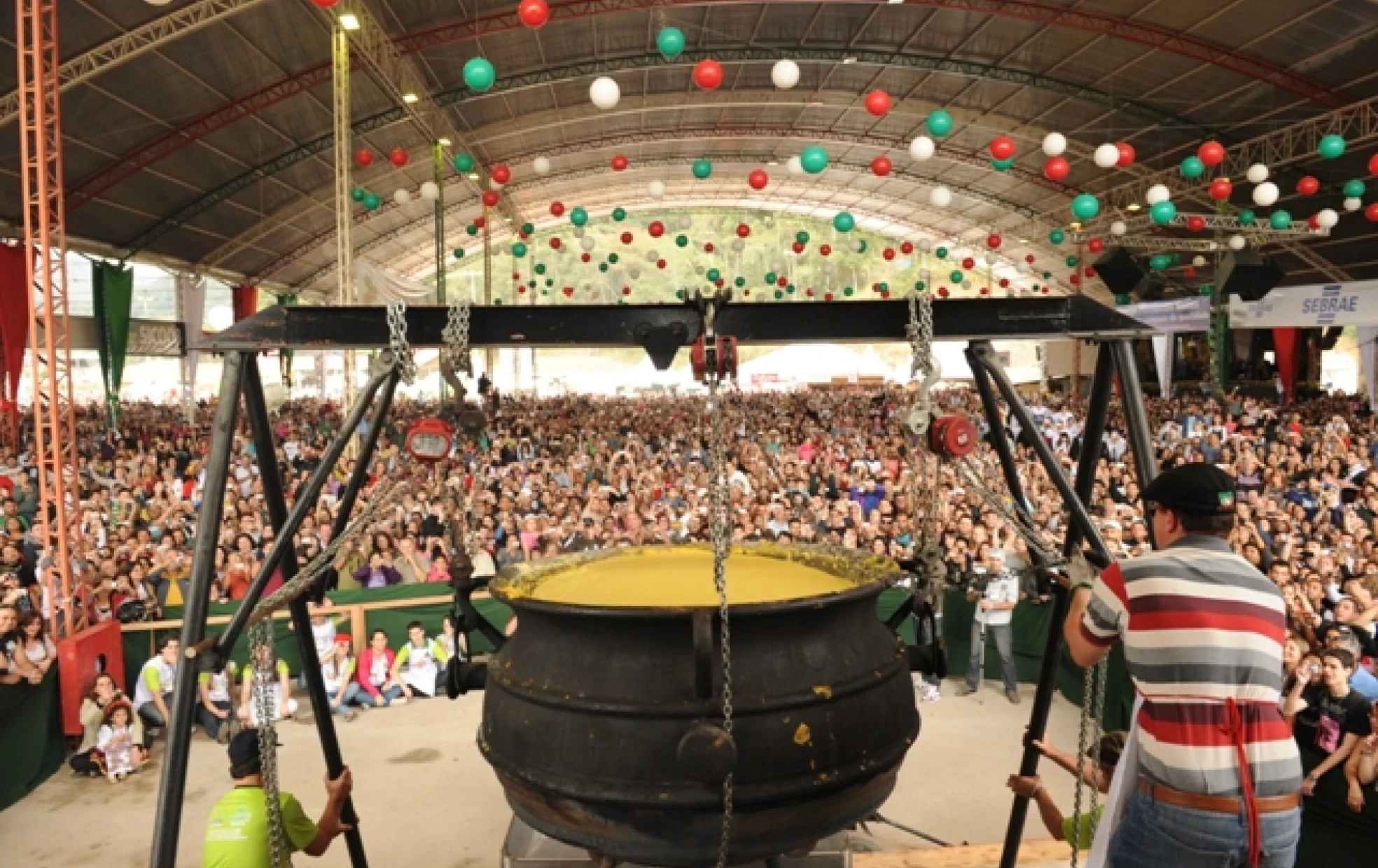 Tombo da Polenta - ponto alto da Festa da Polenta
