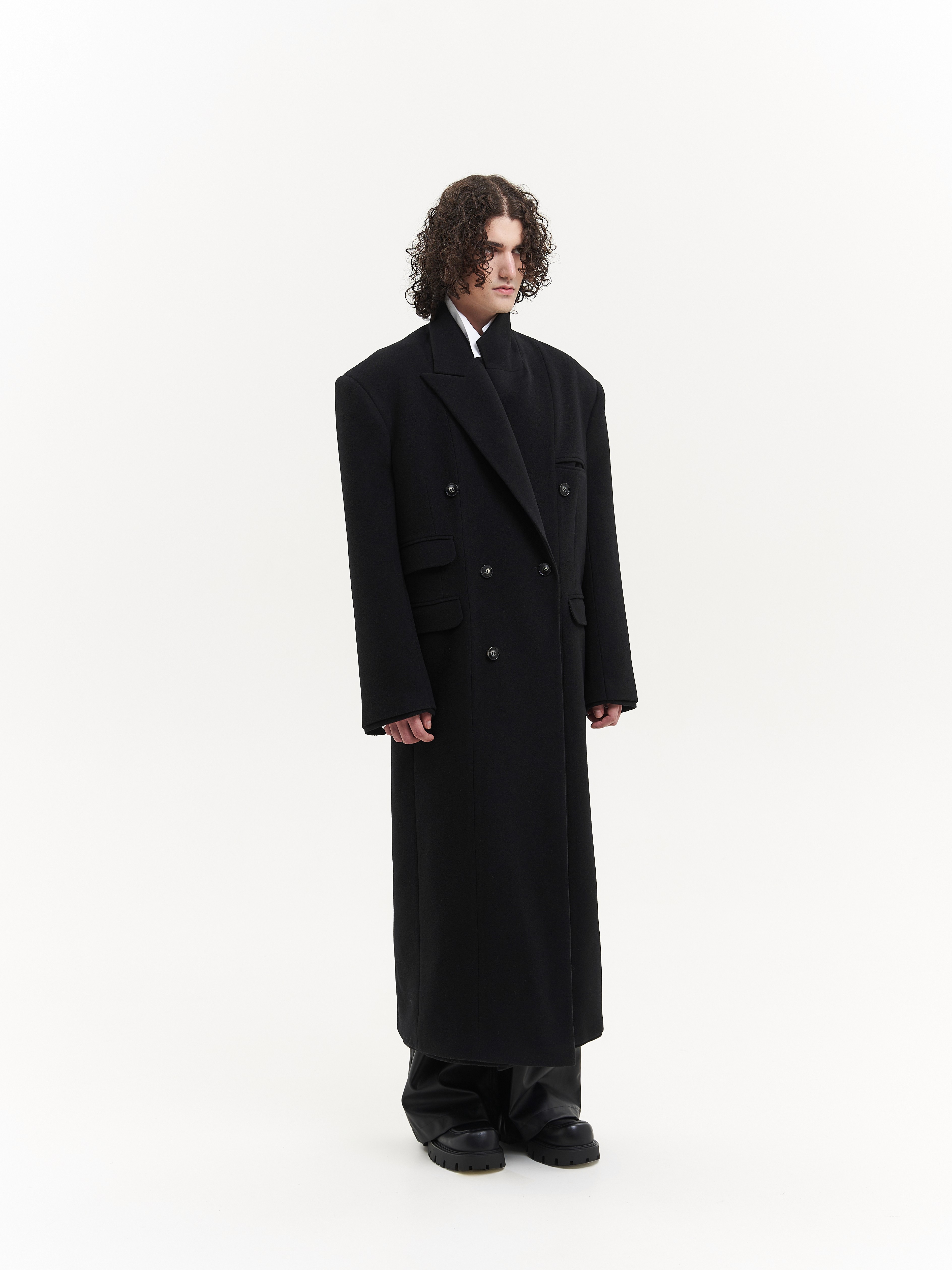 Black Cardinal Coat - MIRZOEVA
