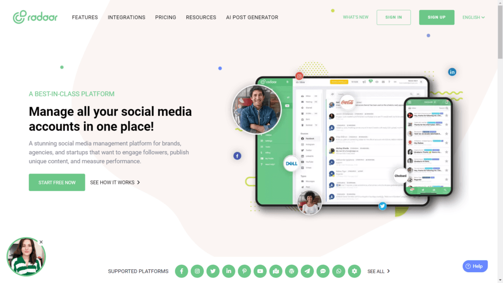 RADAAR, social media management tools, SaaS