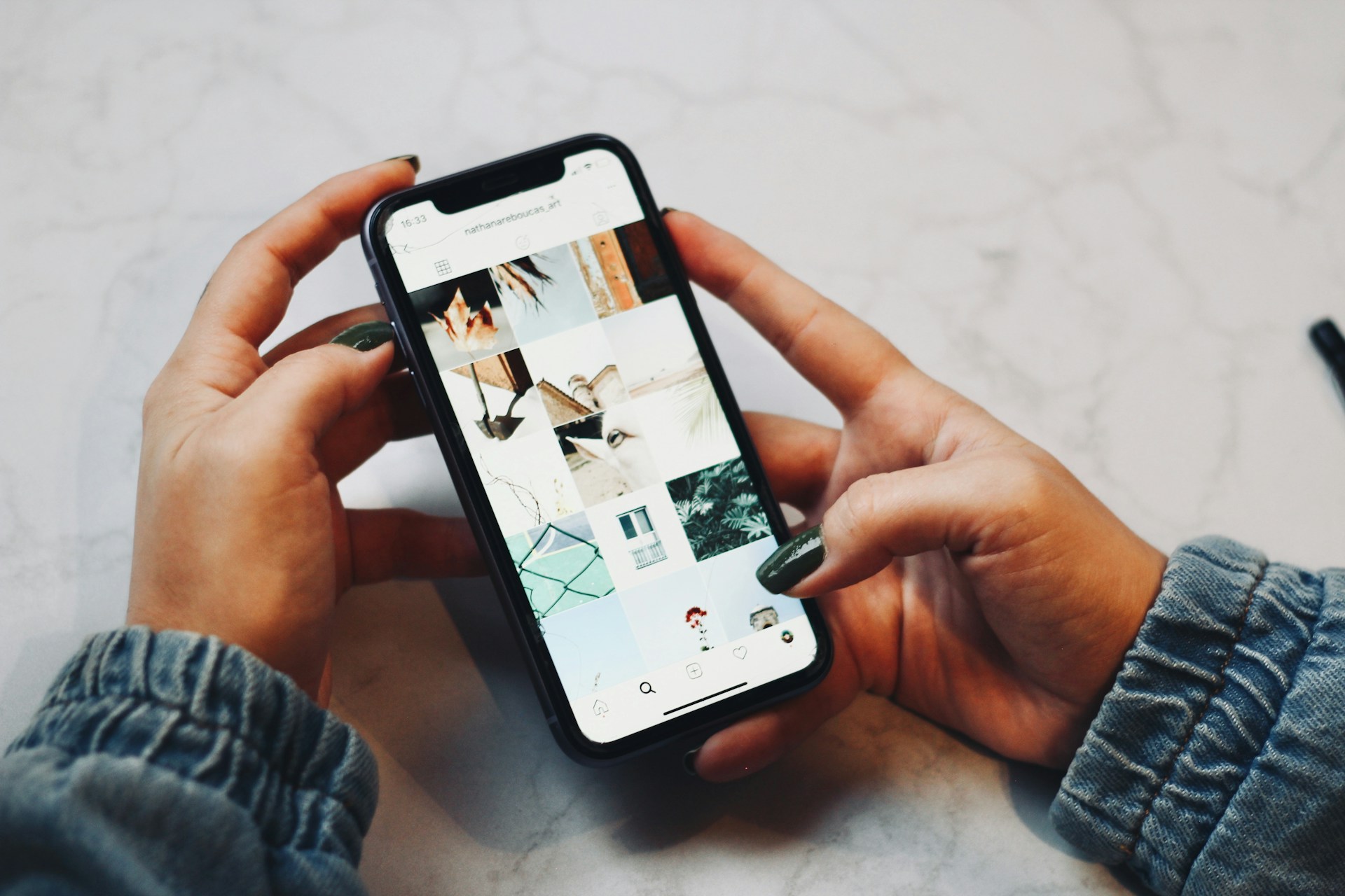 A person holding a phone