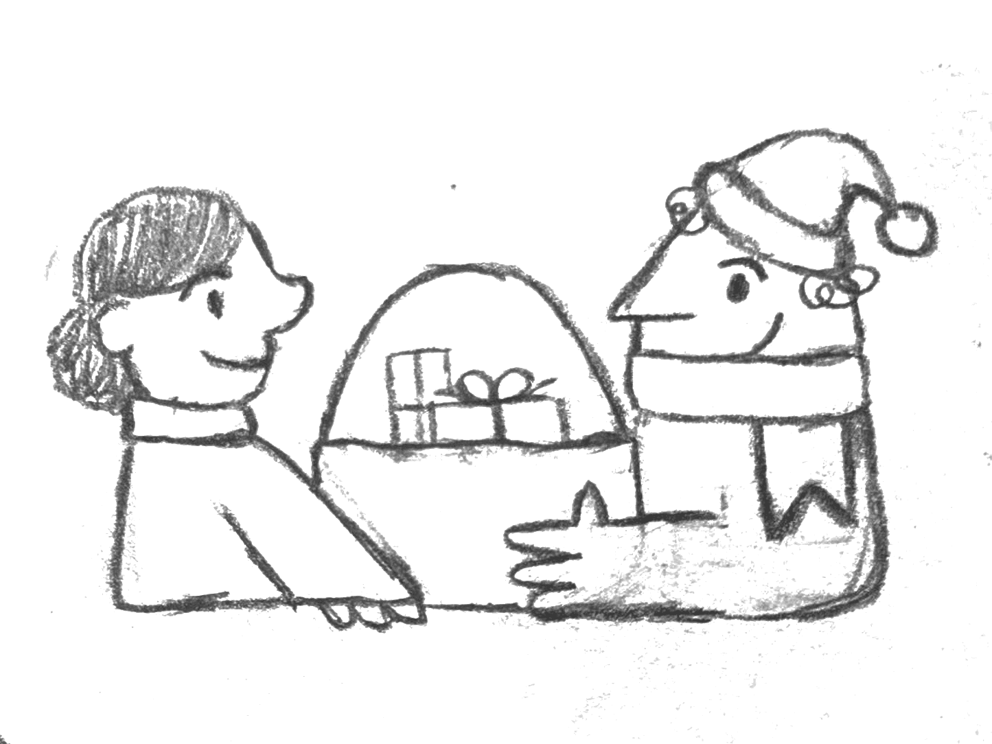 Early campaign exploration image showing alternative giving symbols and holiday messaging concepts.
