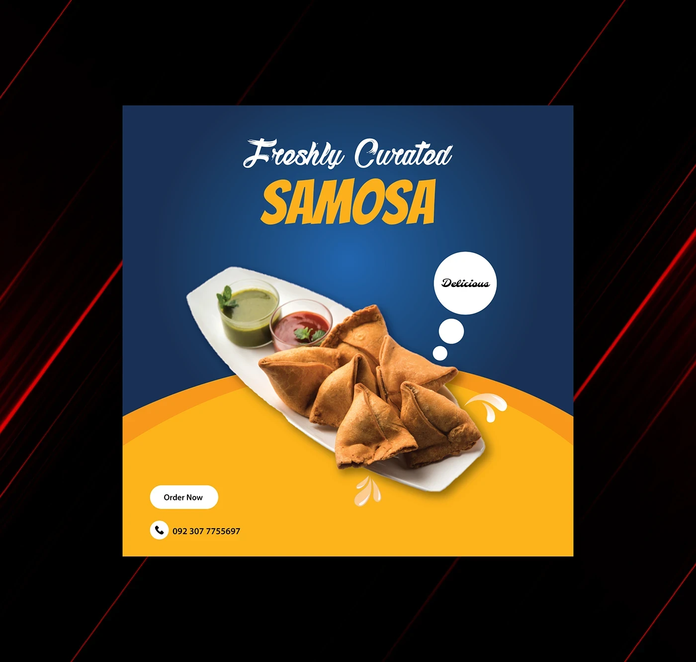 Social media Post designs for a fast food chain with bold and vibrant visuals.