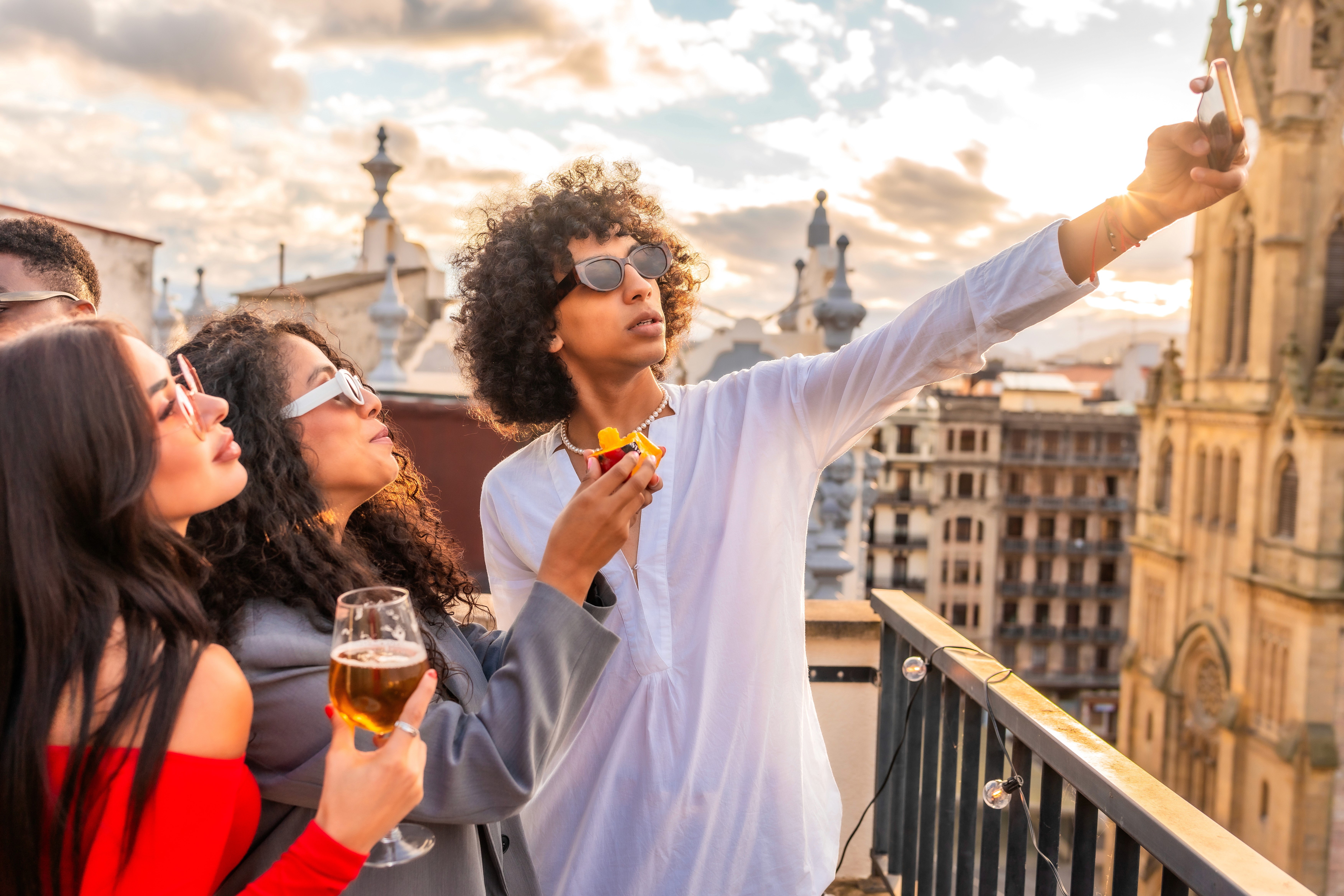Triathlete on a time trial bike riding on a road