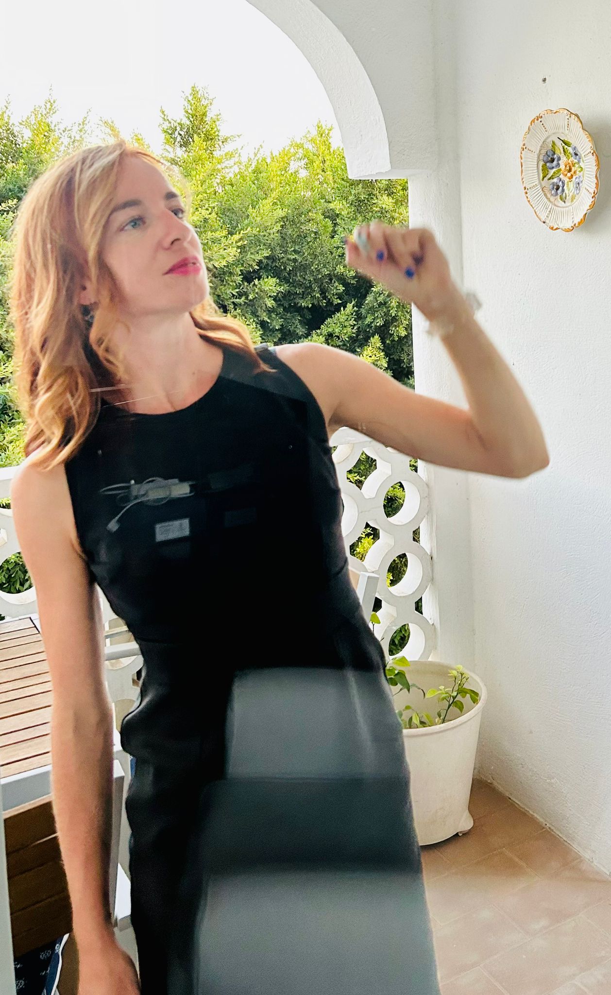 Katy writing down her thoughts